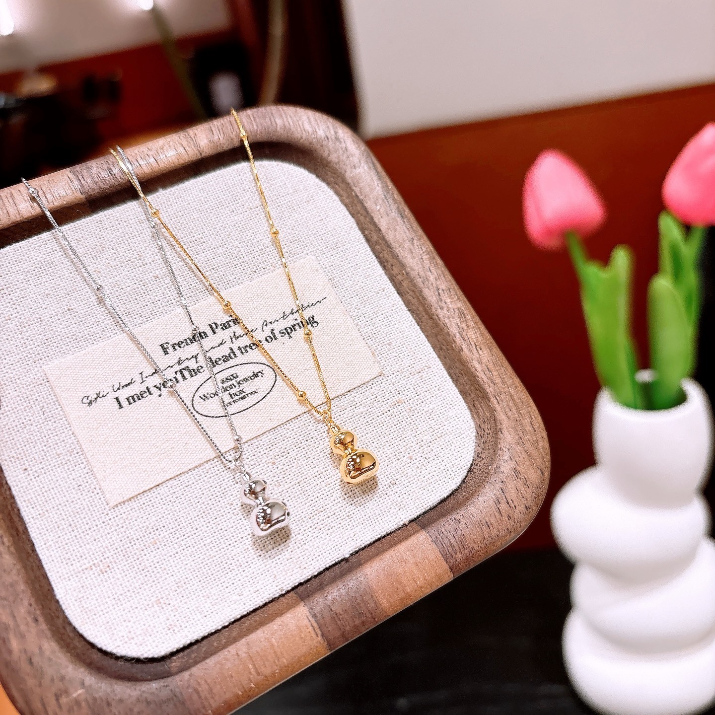 S925 Sterlingsilber Kette Schick Party Gold