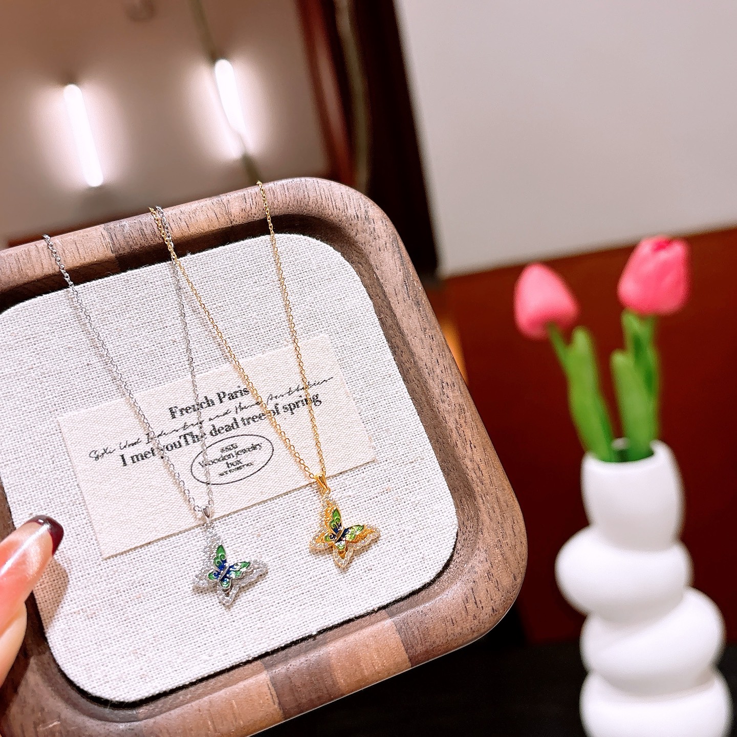 遊び心ファインシルバーネックレスゴールド 旅行