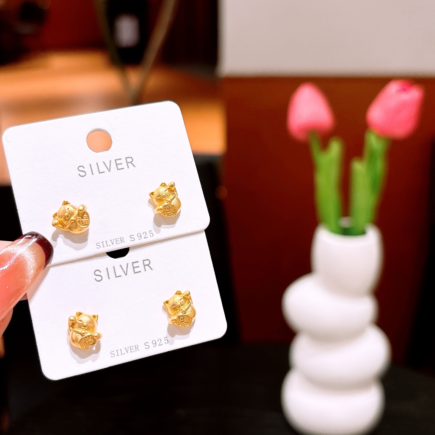 Hypoallergenic Silver Earrings French Engagement Gold