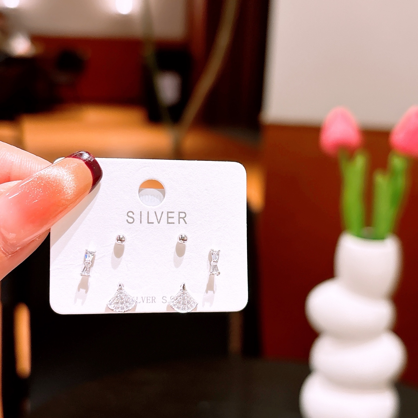 High Polish Silver Earrings Chic Mother's Day Silver