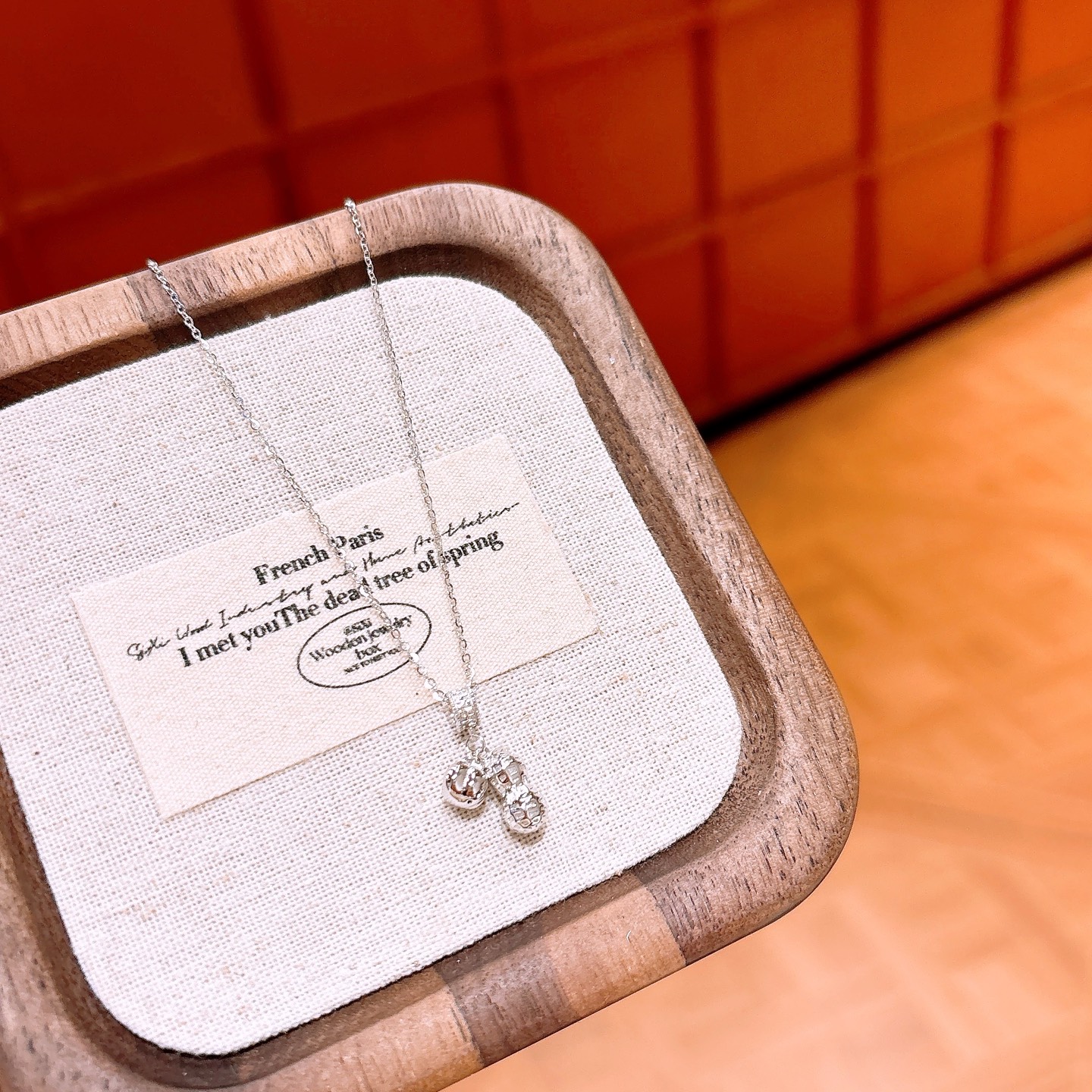 Fine Silver Necklace Gentle Wedding Gold