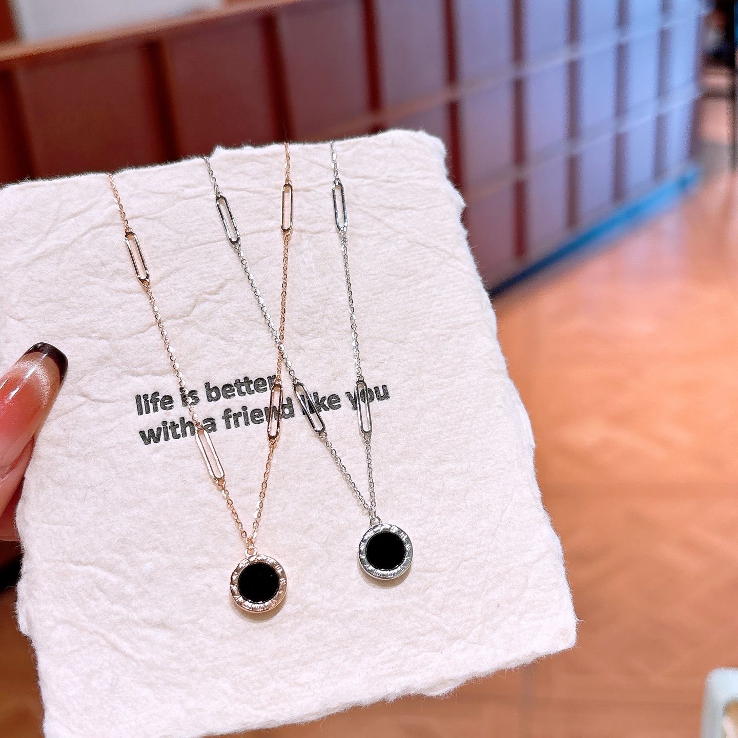 Nickel Free Silver Necklace Gentle Father's Day Gold