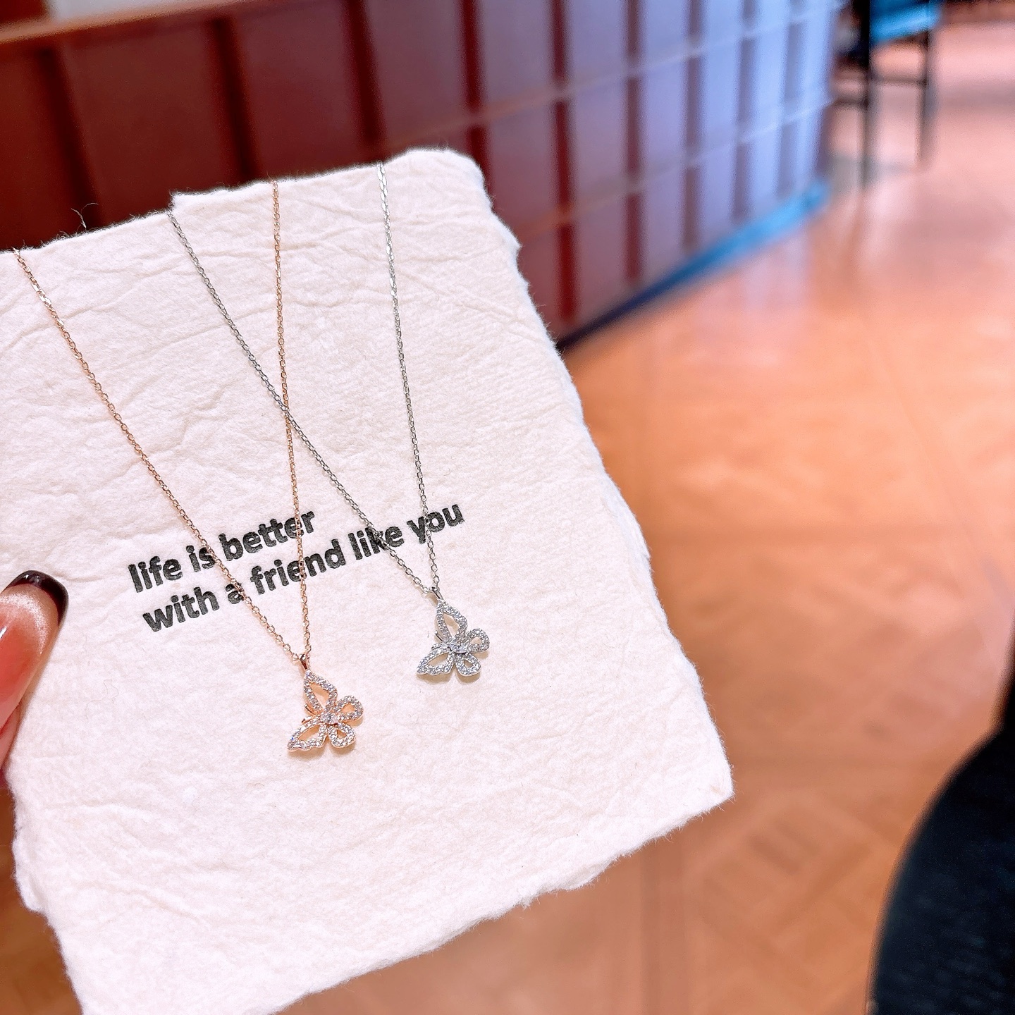 Nickel Free Silver Necklace Artistic Teacher's Day Gold