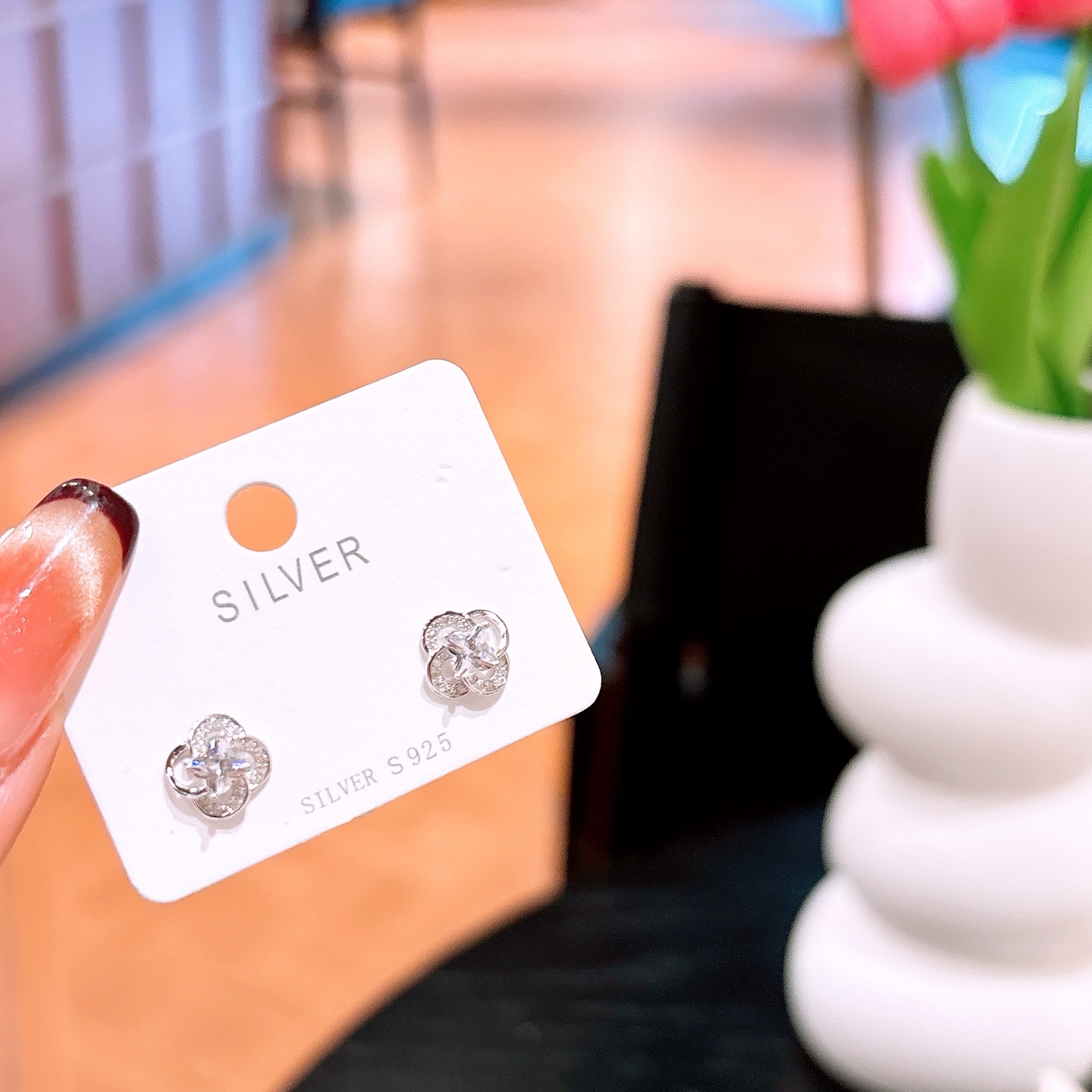 Nickel Free Silver Earrings Playful Mother's Birthday Gold