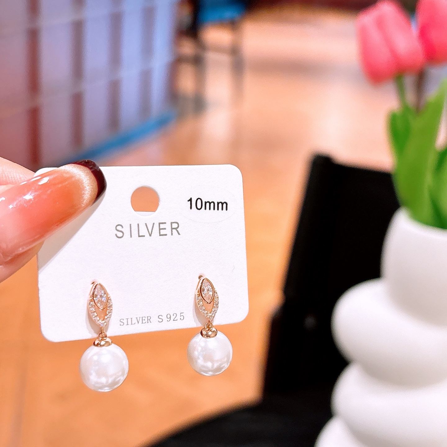 925 Silver Earrings Forest Teacher's Day Silver