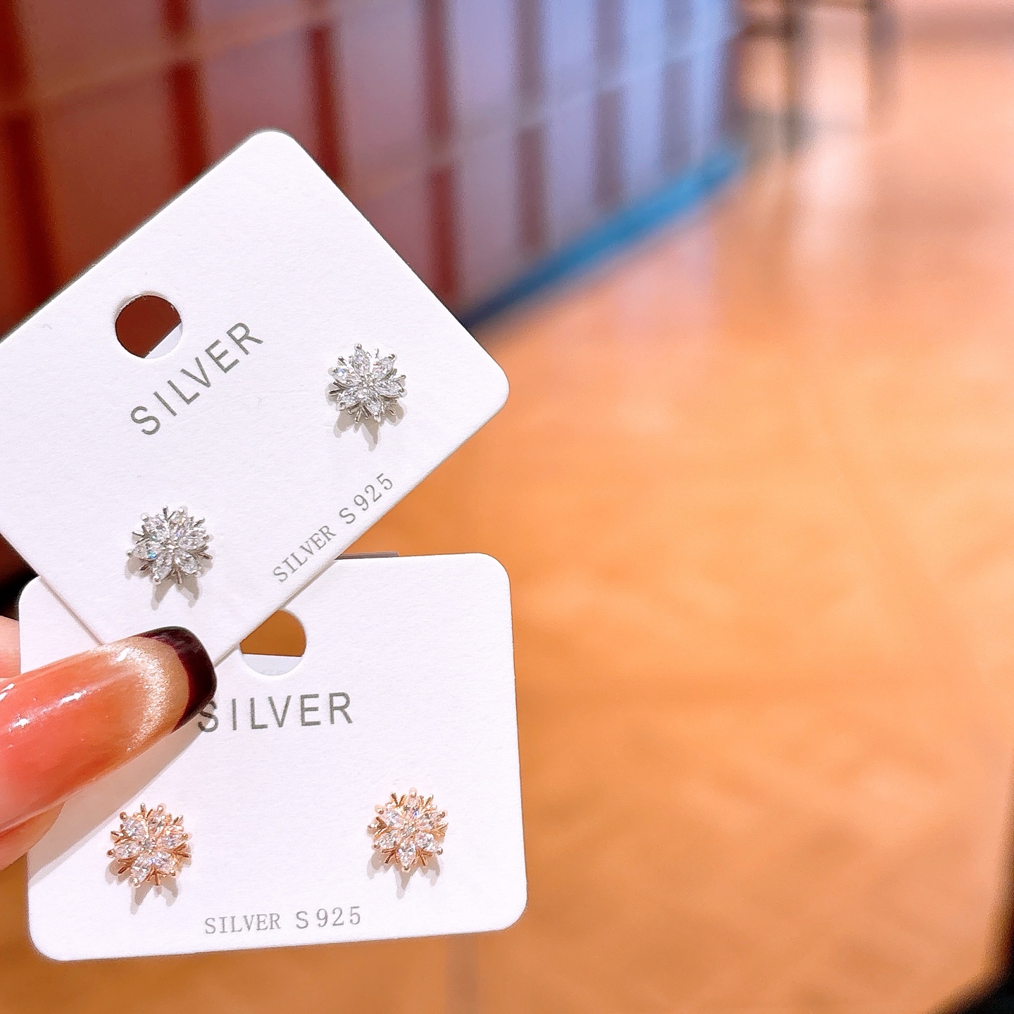 S925 Sterling Silver Earrings Cute New Year Silver