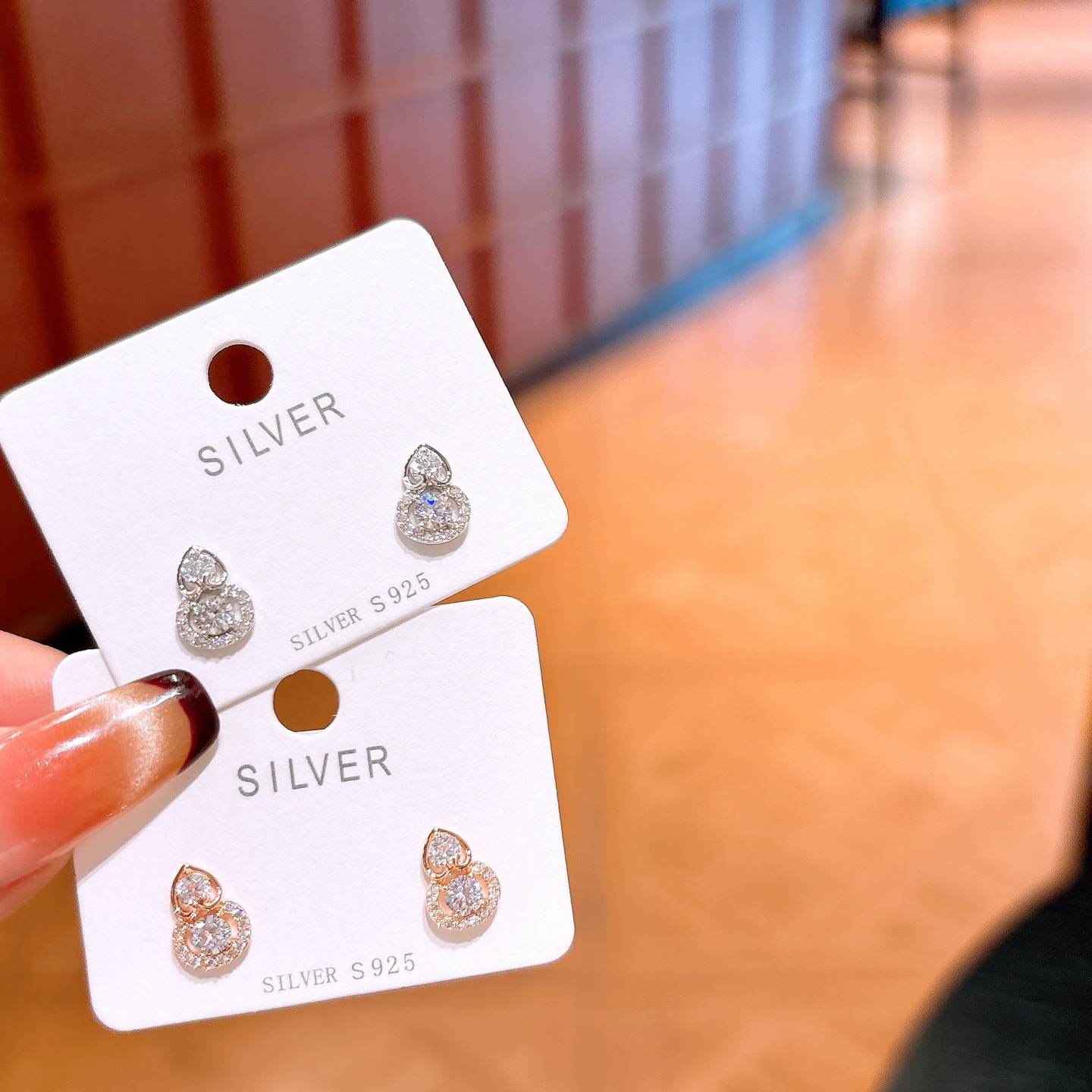 Hypoallergenes Silber Ohrringe Intellektuell Frühlingsfest Silber