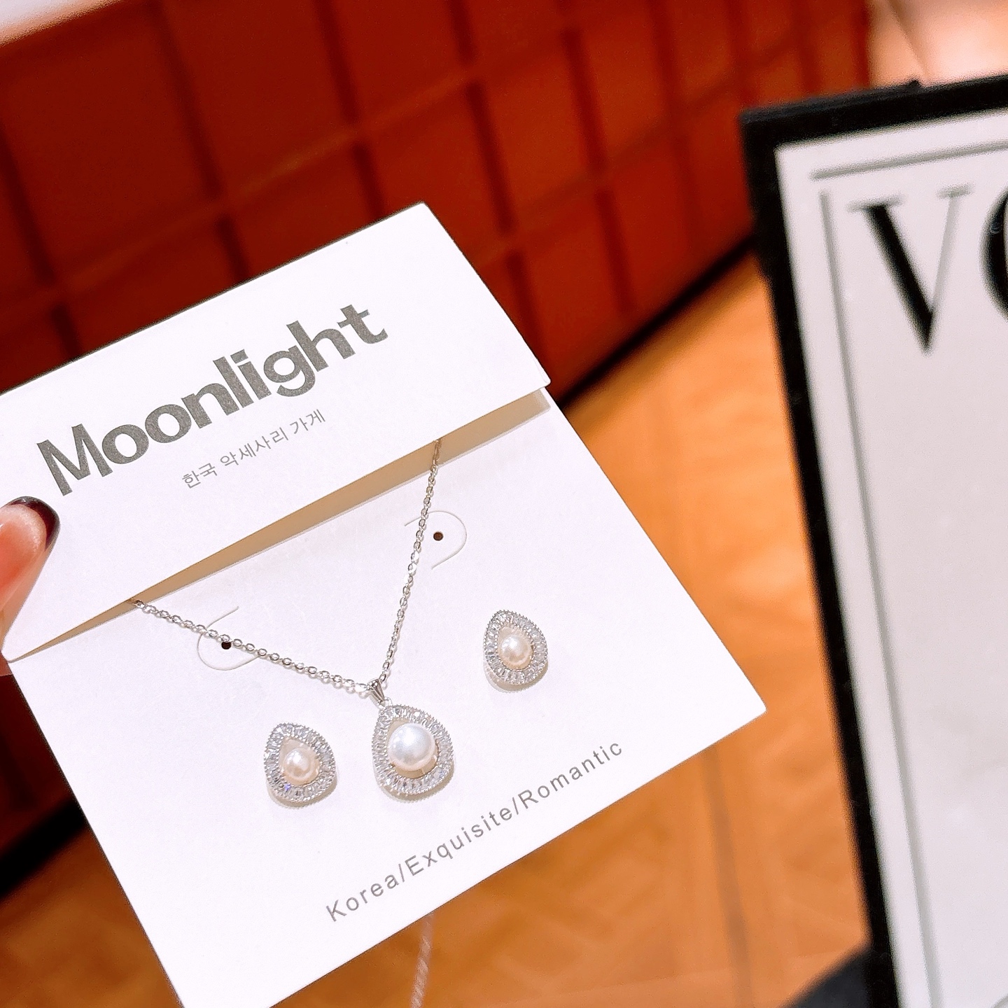 Hypoallergenic Silver Earrings & Necklace Set Minimalist Date Night