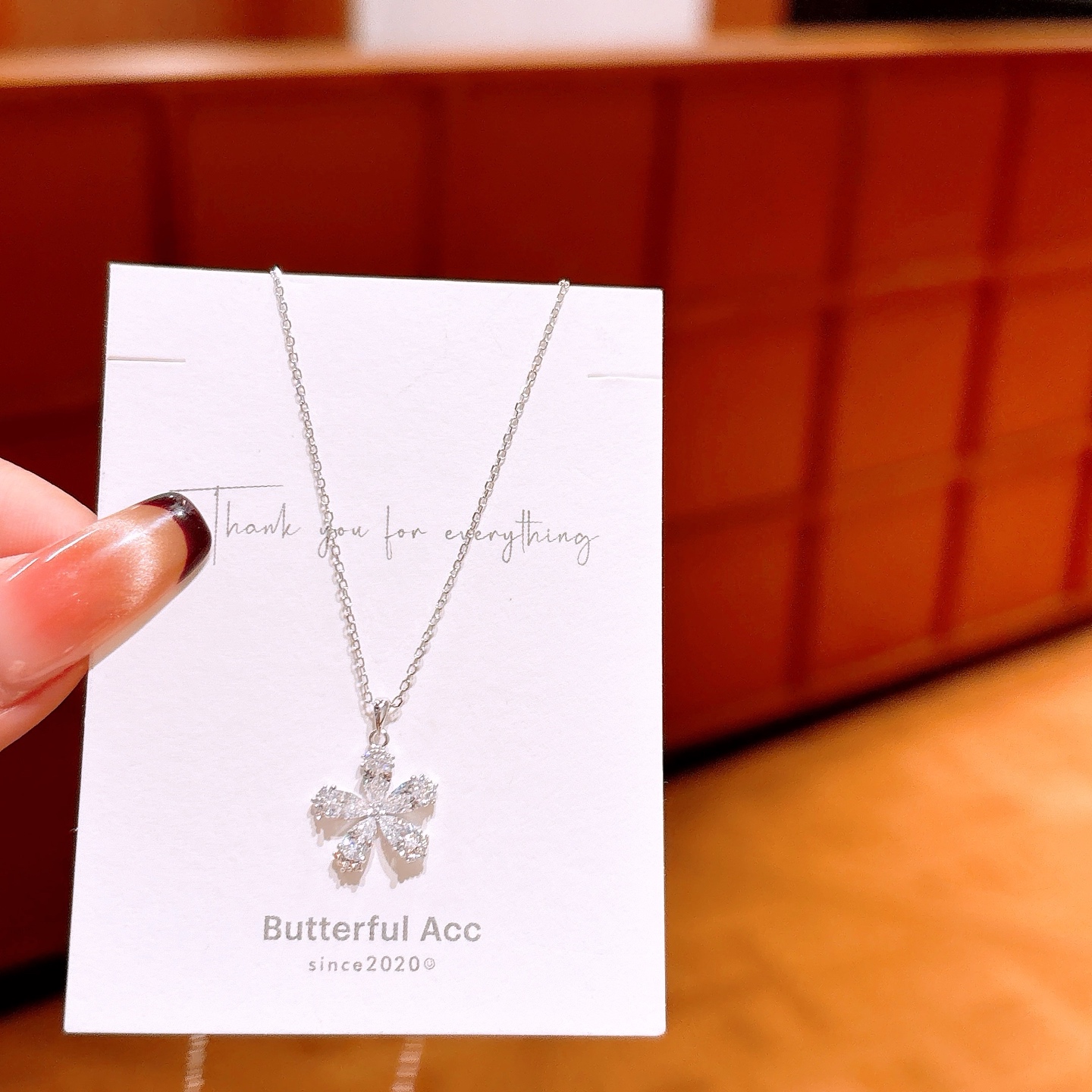 Low Allergy Silver Necklace Forest Wedding Favor Silver