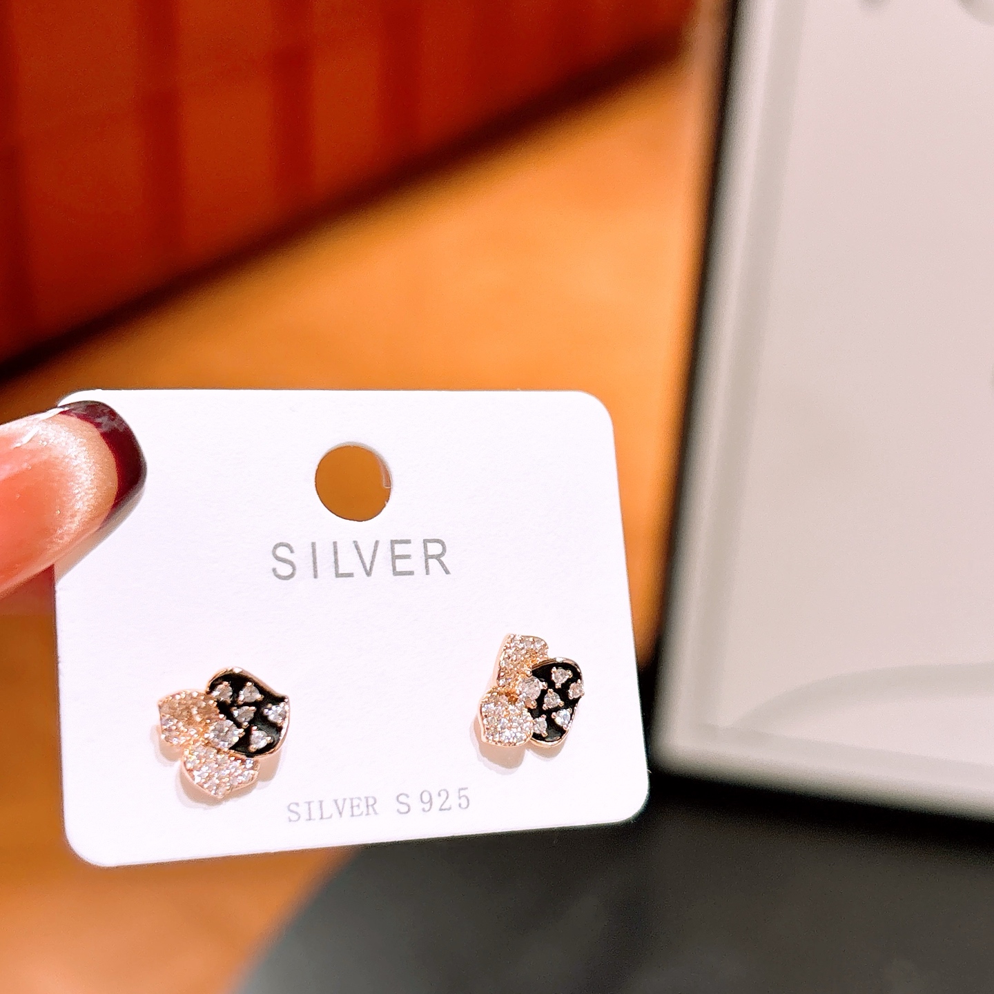 S925 Sterlingsilber Ohrringe Ultra minimalistisch Neujahr Gold