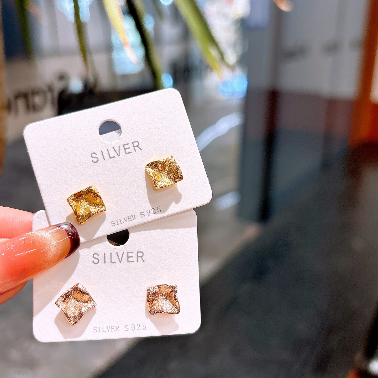 Hypoallergenic Silver Earrings Light Luxury Date Night Silver