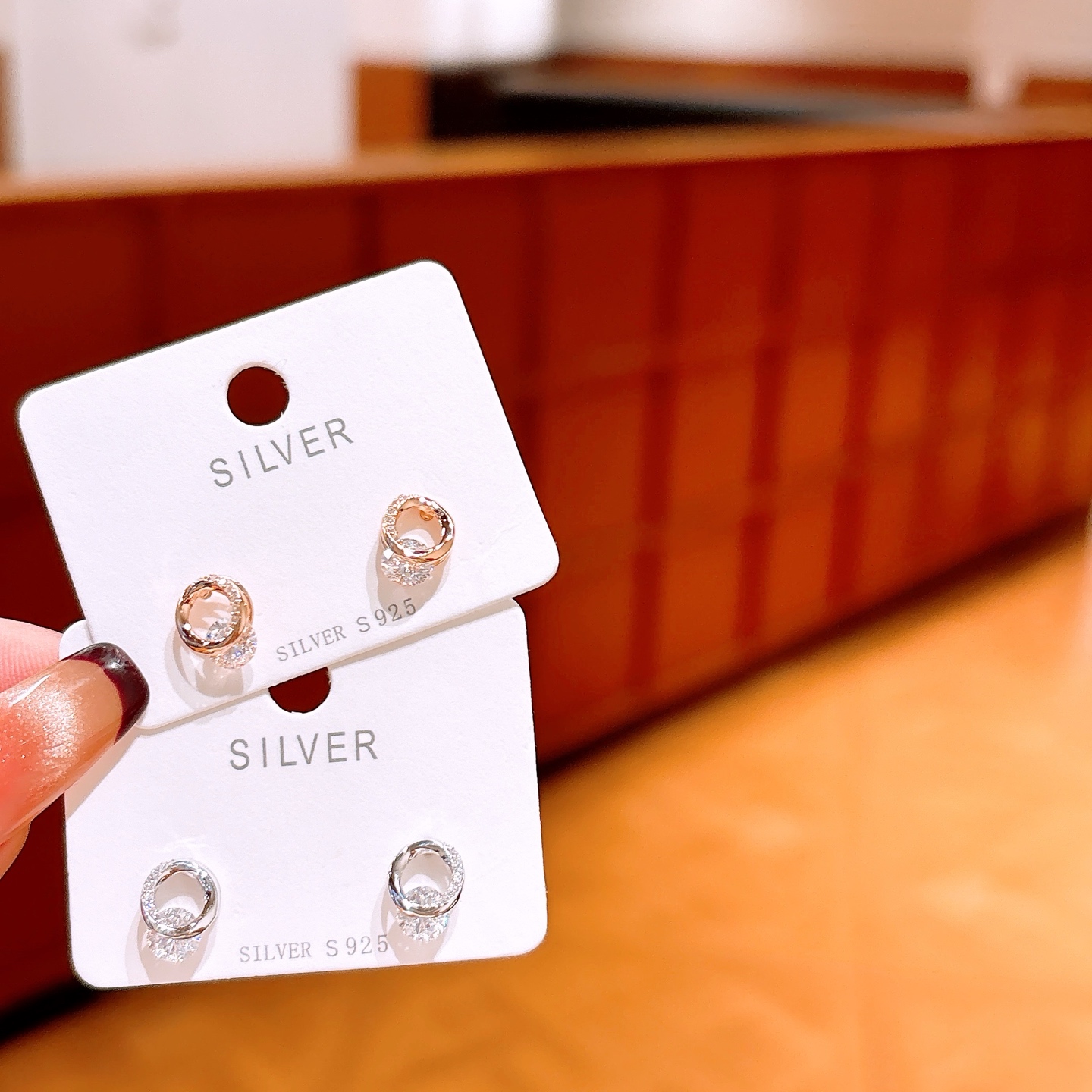 Solid Silver Earrings Cute Graduation Gold