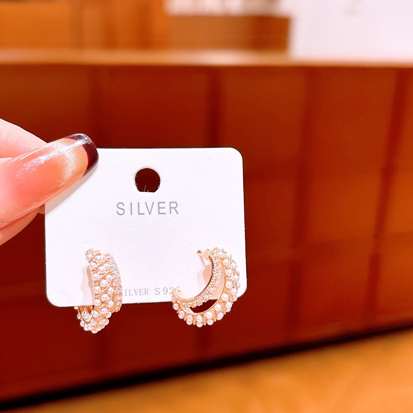 Fine Silver Earrings French Birthday Gold