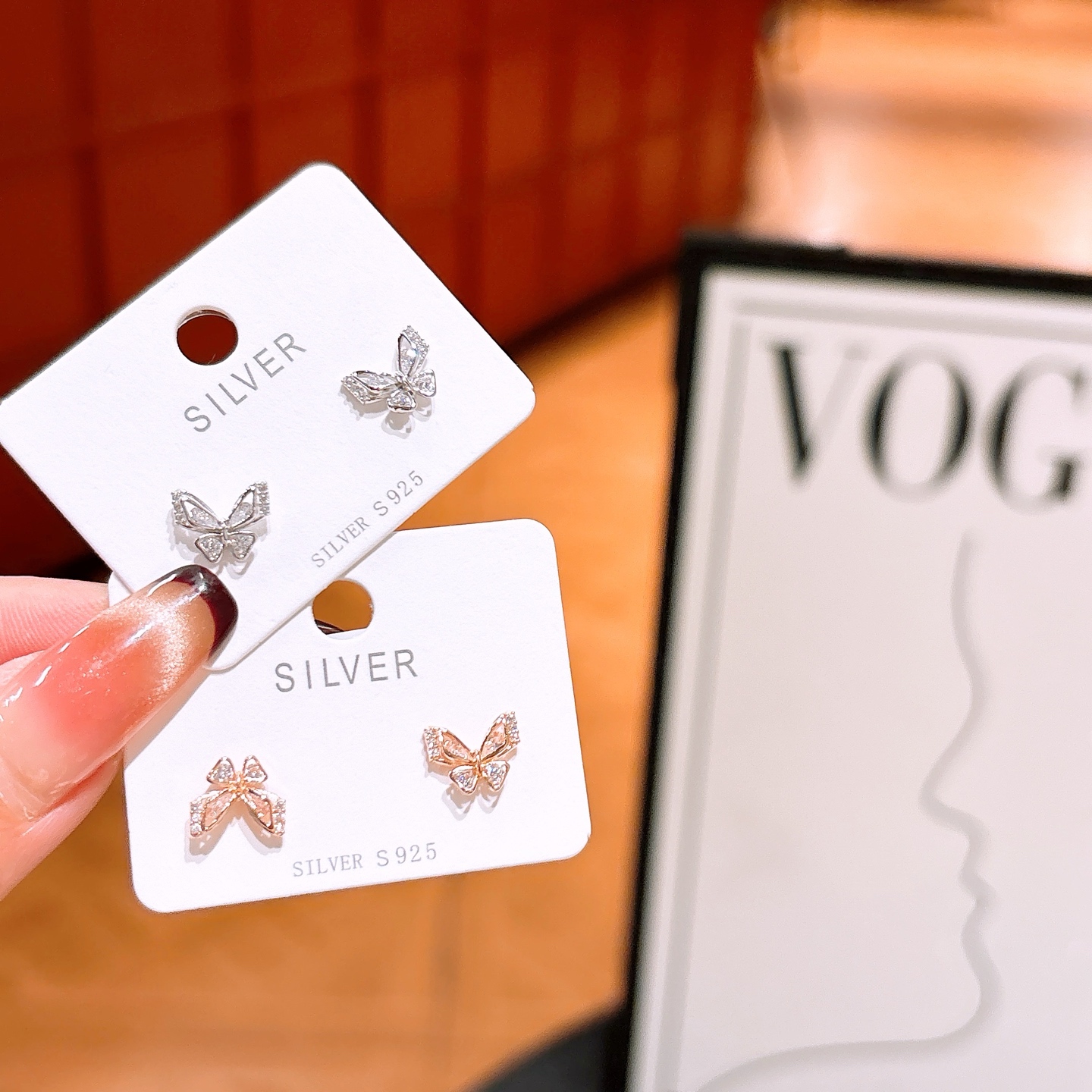 Solid Silver Earrings Chic Bestie Gift Gold