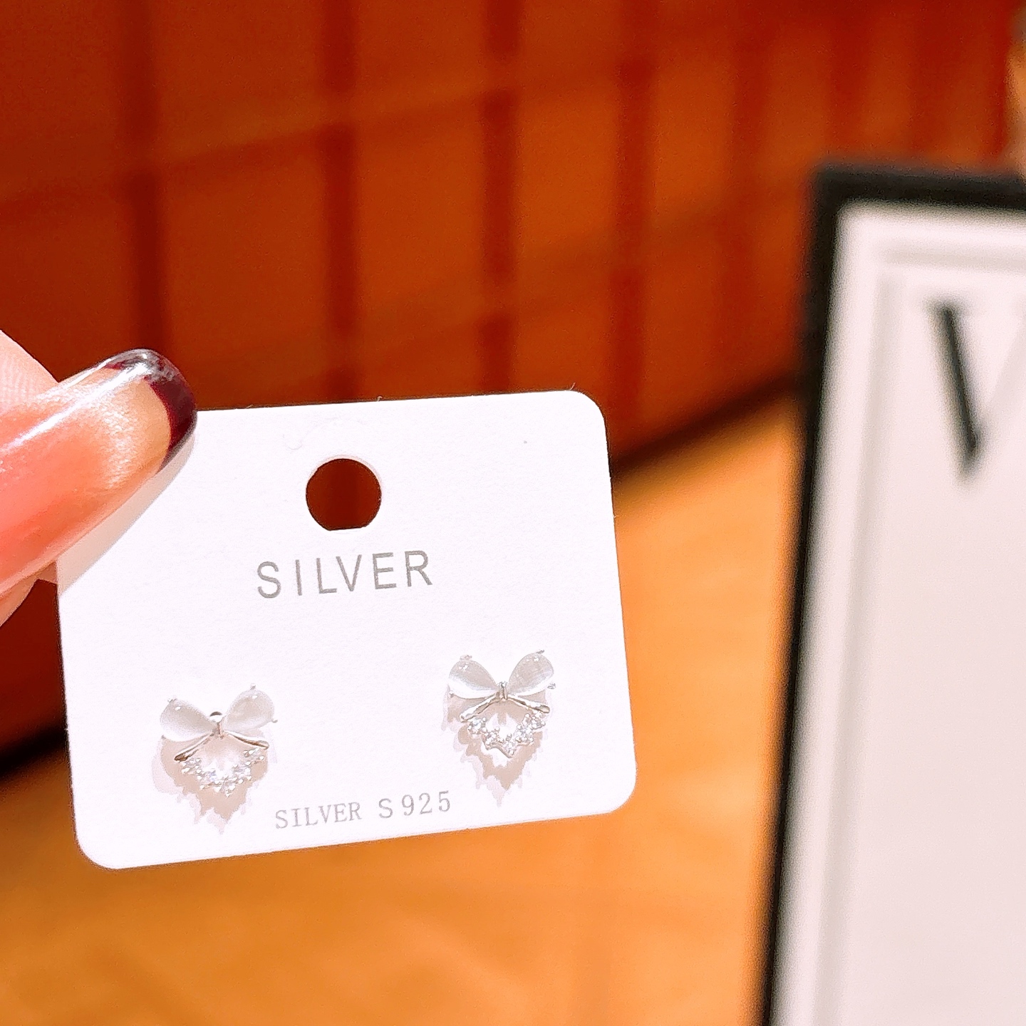 S925 Sterling Silver Earrings Pure Anniversary Gold