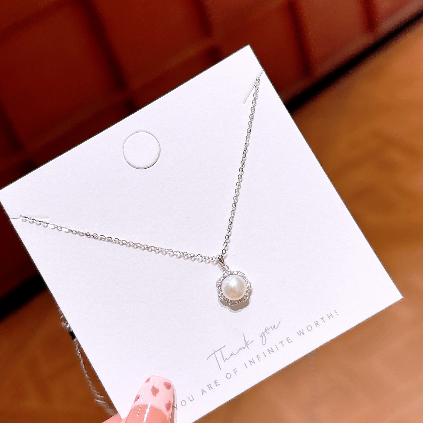 925 Silver Necklace Light Luxury Wedding Registration Silver