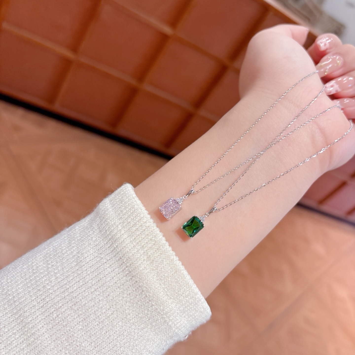 Solid Silver High Carbon Diamond Necklace Soft Everyday Wear Silver