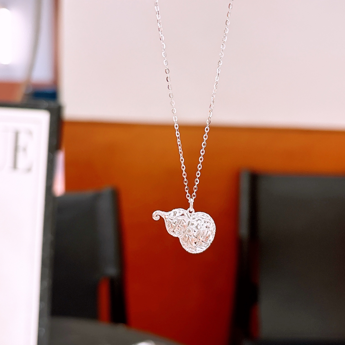 High Polish Silver Necklace Pure Housewarming Gold