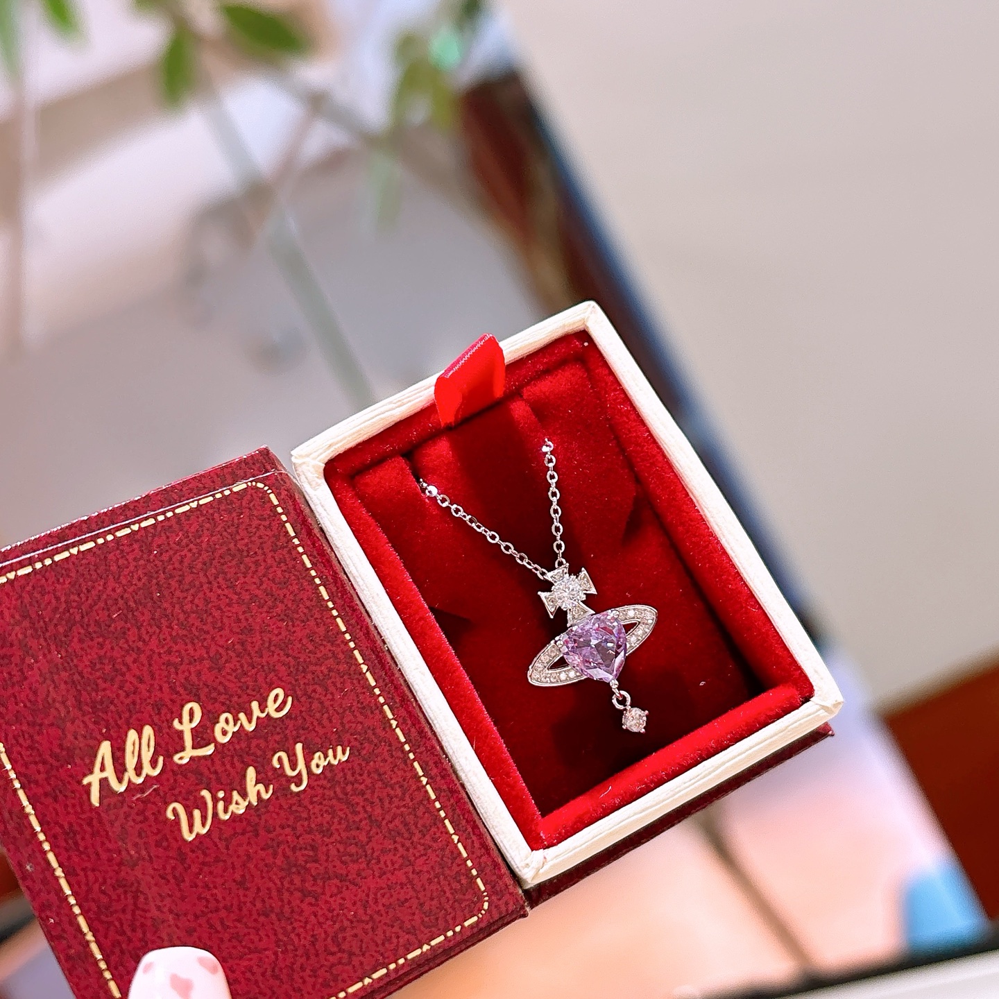 S925 Sterling Silver High Carbon Diamond Necklace Chic New Year Silver