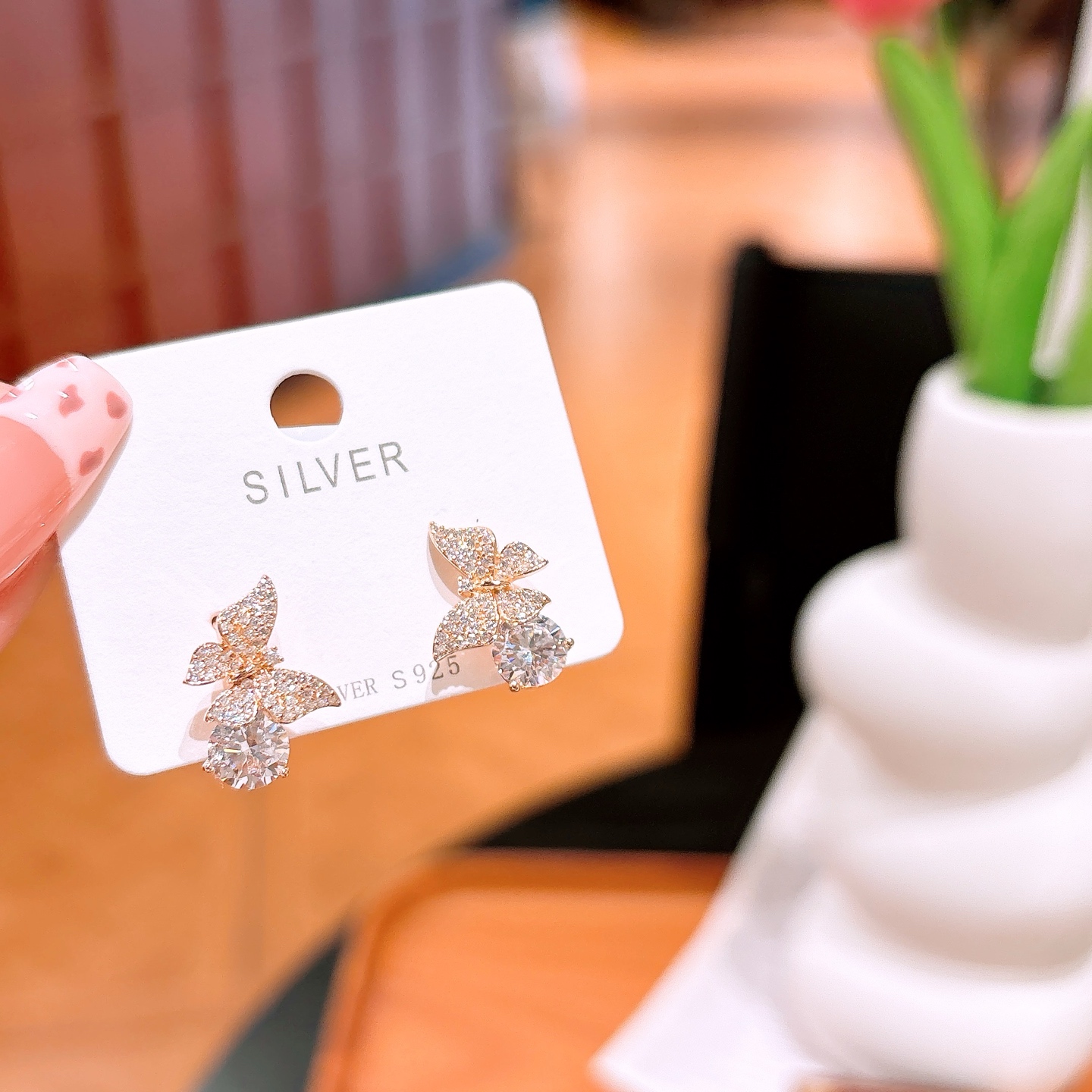 Hypoallergenic Silver Earrings Ins Style Confession Gold