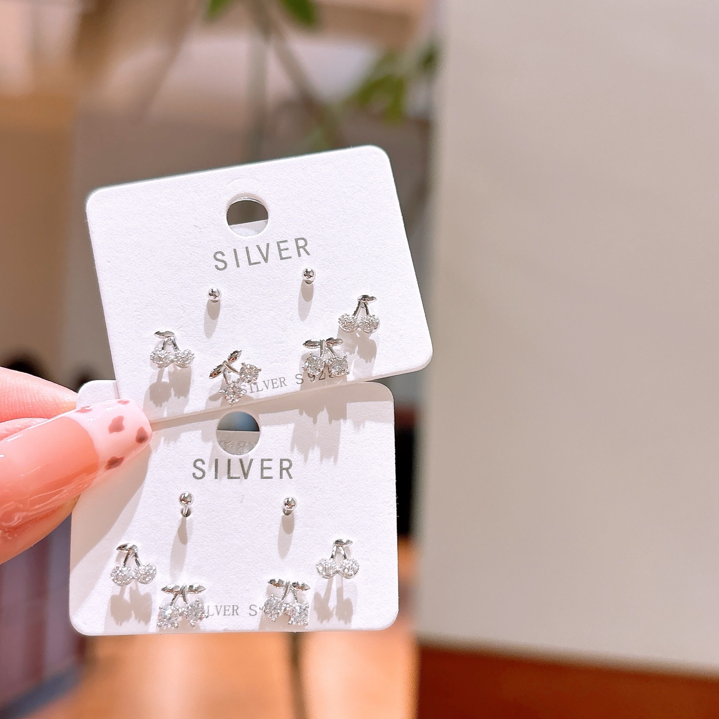 925 Silver Earrings Dainty Engagement Gold