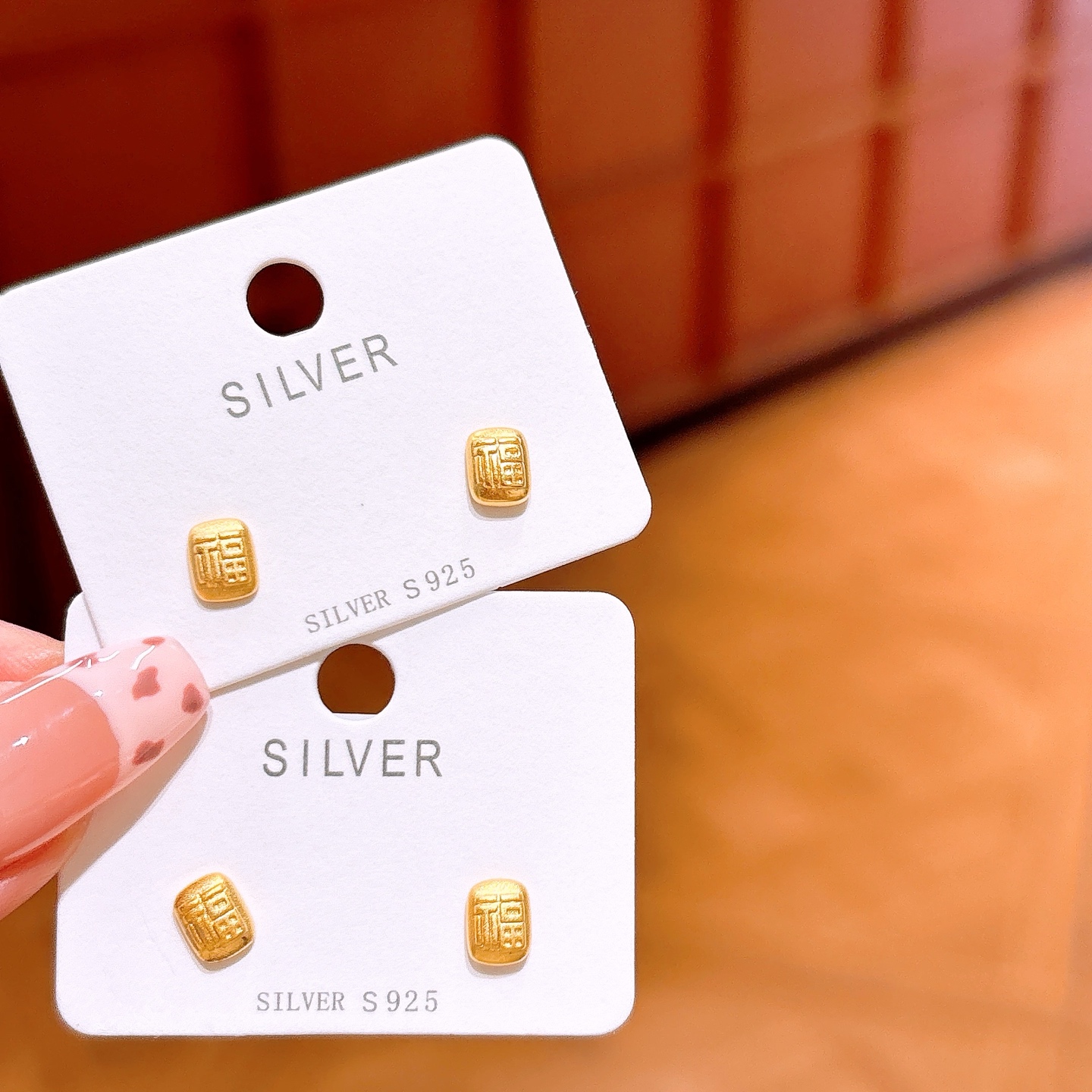 Low Allergy Silver Earrings Artistic Confession Gold