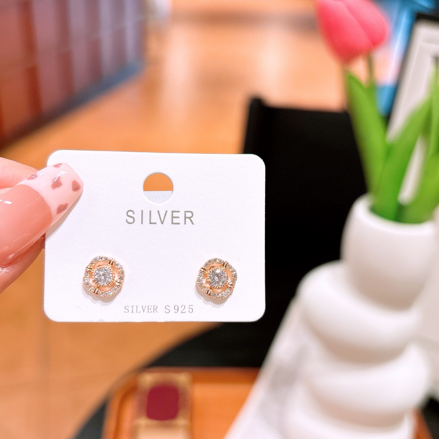 Fine Silver Earrings Chic Wedding Gold