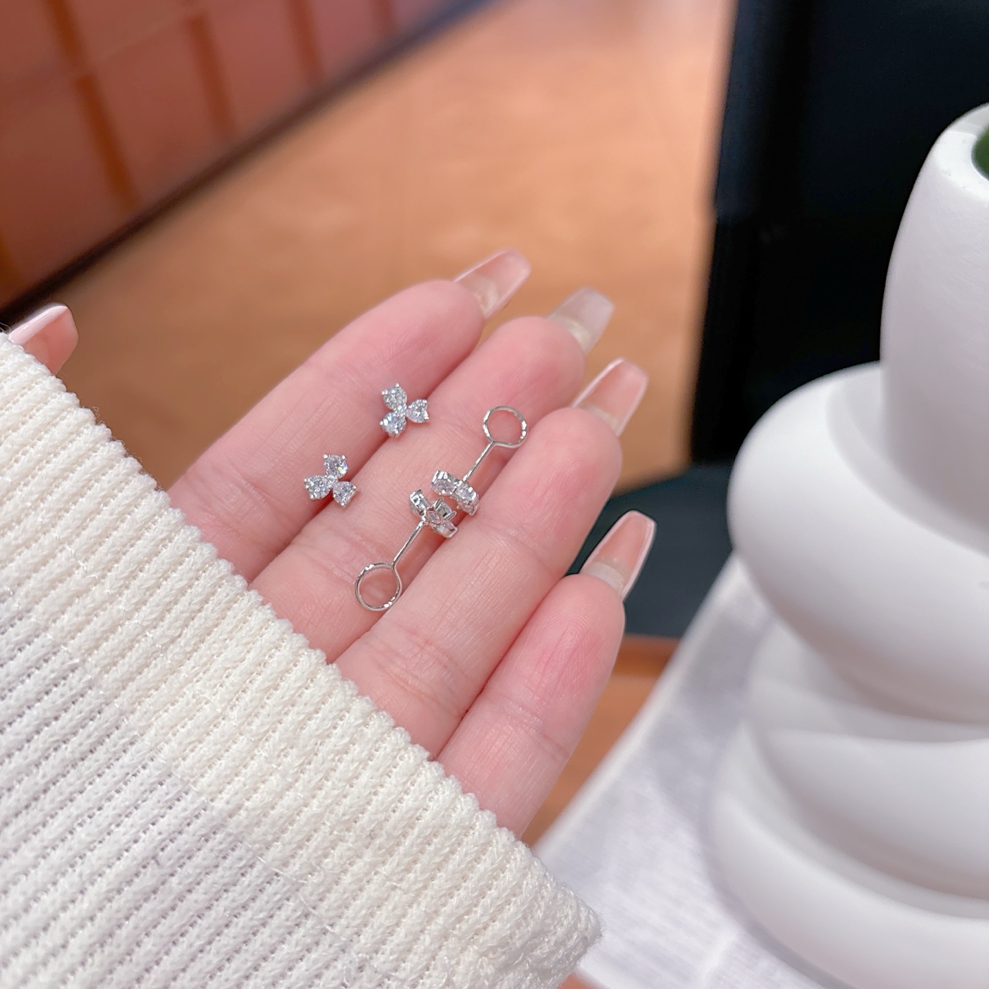 High Polish Silver Earrings Precision Mother's Birthday Silver