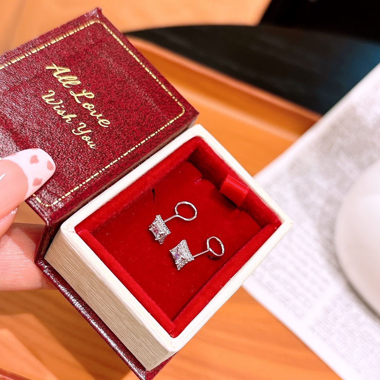 Low Allergy Silver Earrings Sweet & Cool Valentine's Day Gold