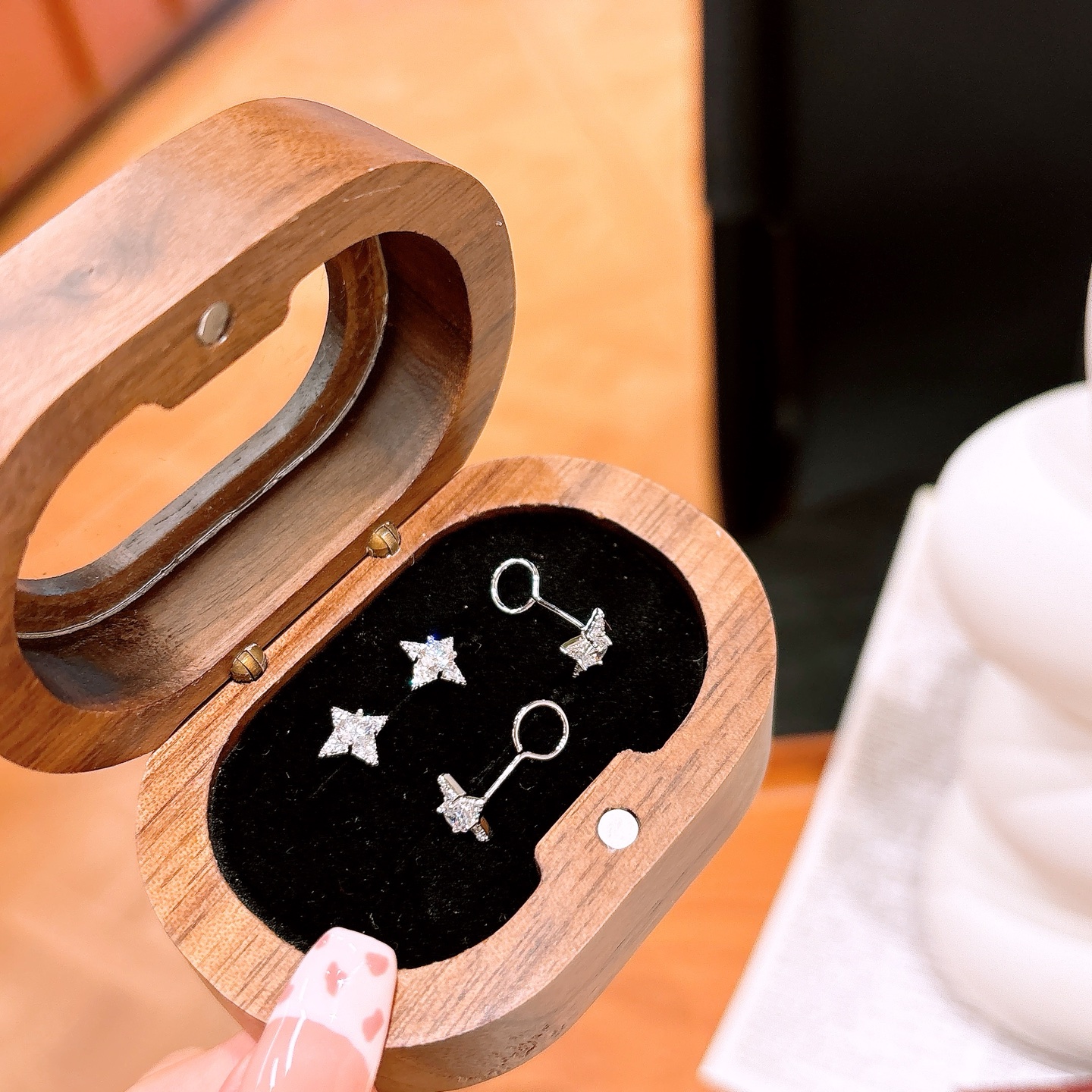 S925 Sterling Silver Earrings Premium Annual Party Gold