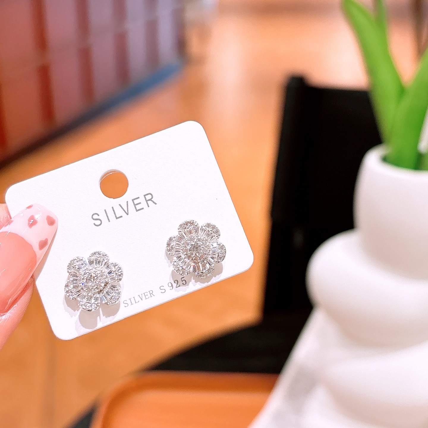 Fine Silver Earrings Delicate Party Gold