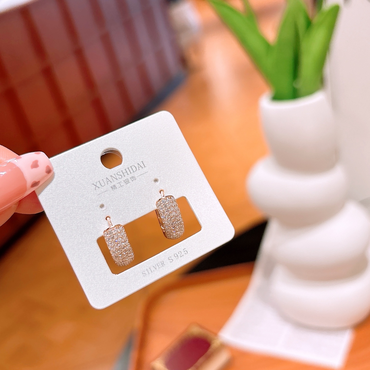 Hochglanzpoliertes Silber Ohrcuffs Mädchenhaft Verlobung Gold