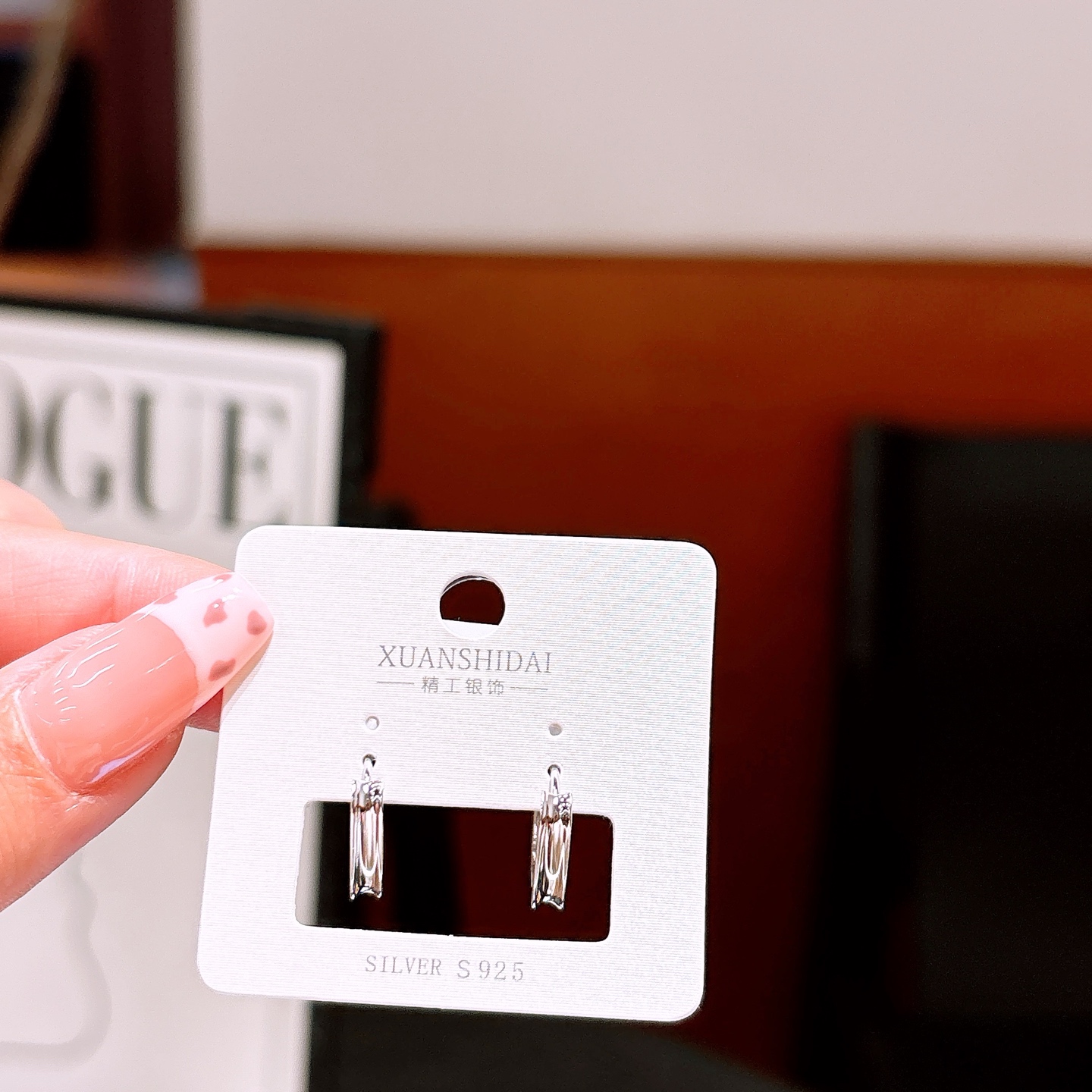 Hypoallergenes Silber Ohrcuffs Instagram-Stil Abschluss Silber