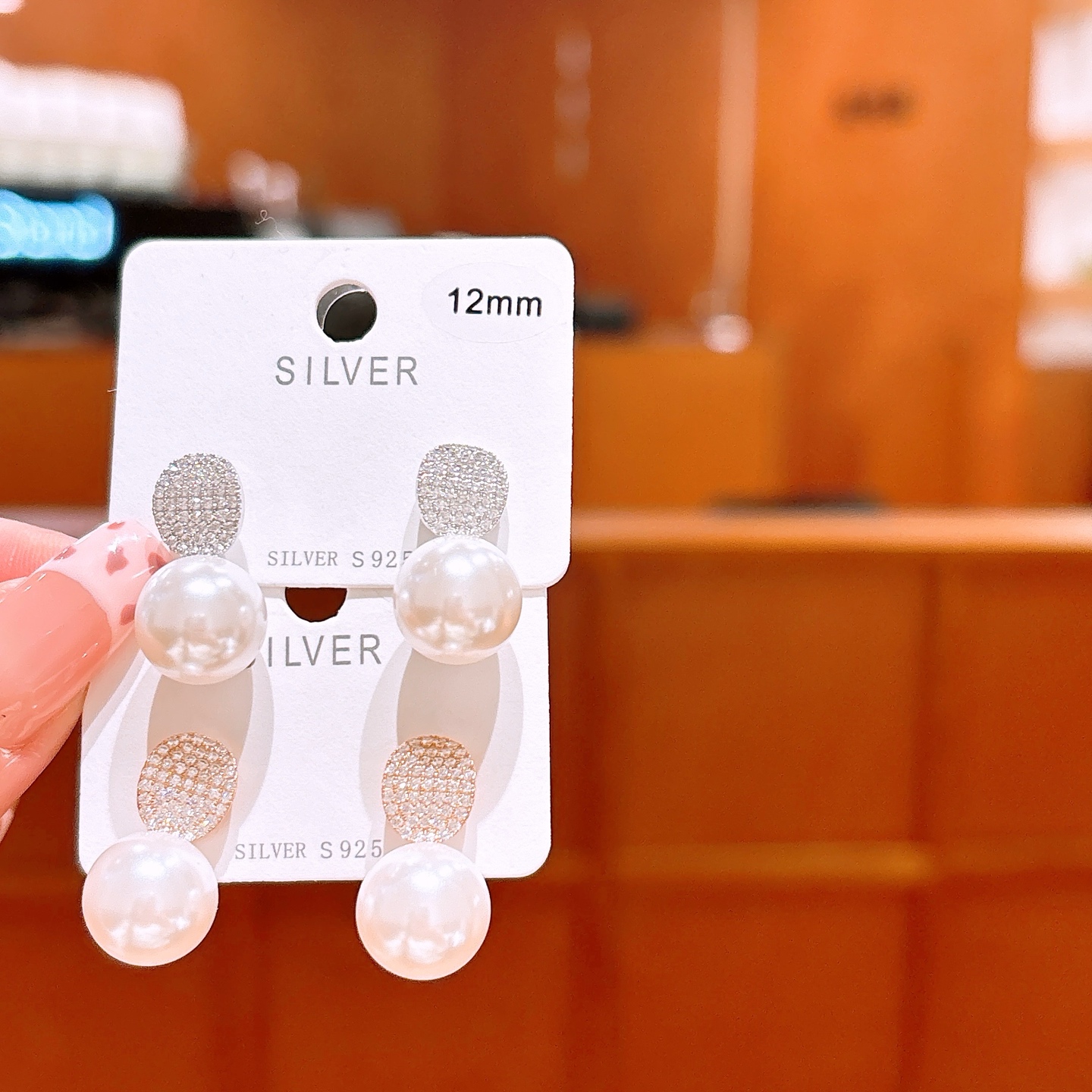 Nickelfreies Silber Ohrringe Leichter Luxus Muttergeburtstag Gold