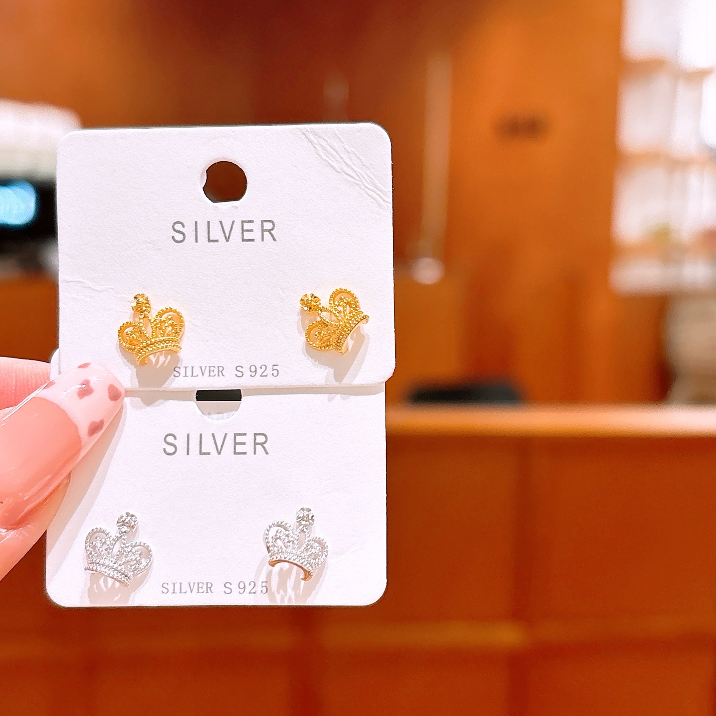 Hypoallergenes Silber Ohrringe Filigran Hauseinweihung Gold