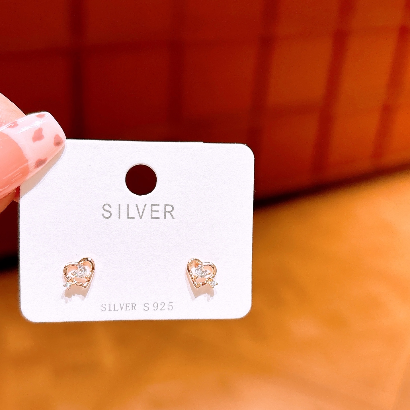 Nickel Free Silver Earrings Delicate Valentine's Day Gold