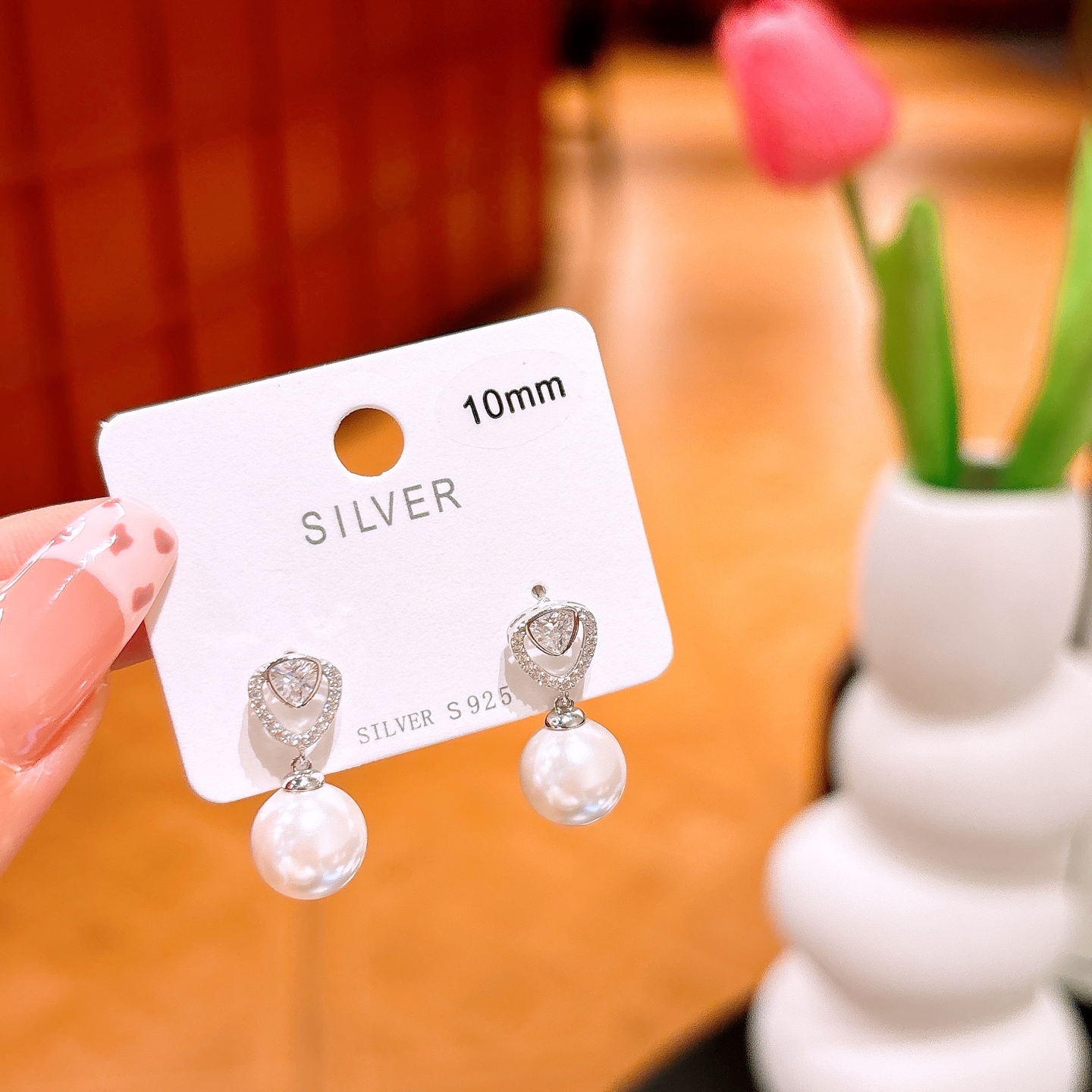 Low Allergy Silver Earrings Korean Style Engagement Gold