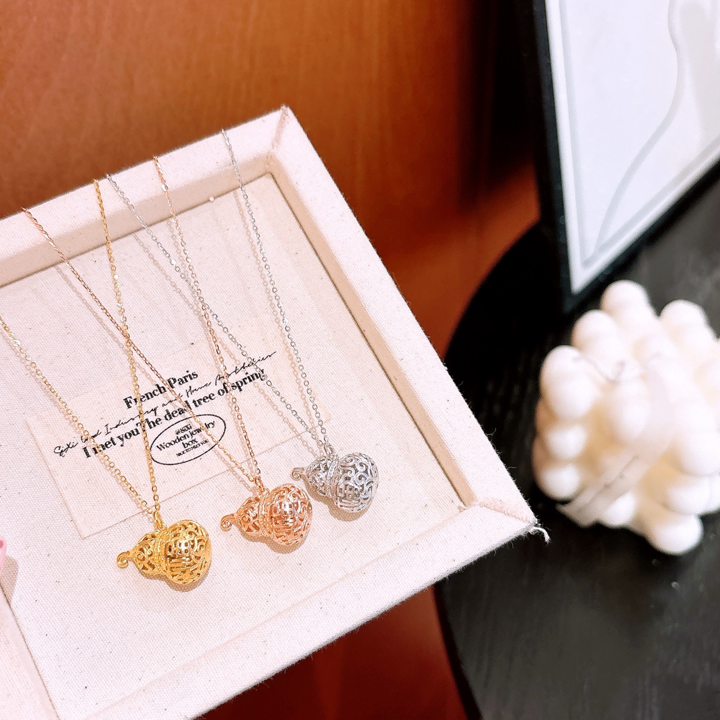 ラグジュアリーS925スターリングシルバーネックレスゴールド 父の日