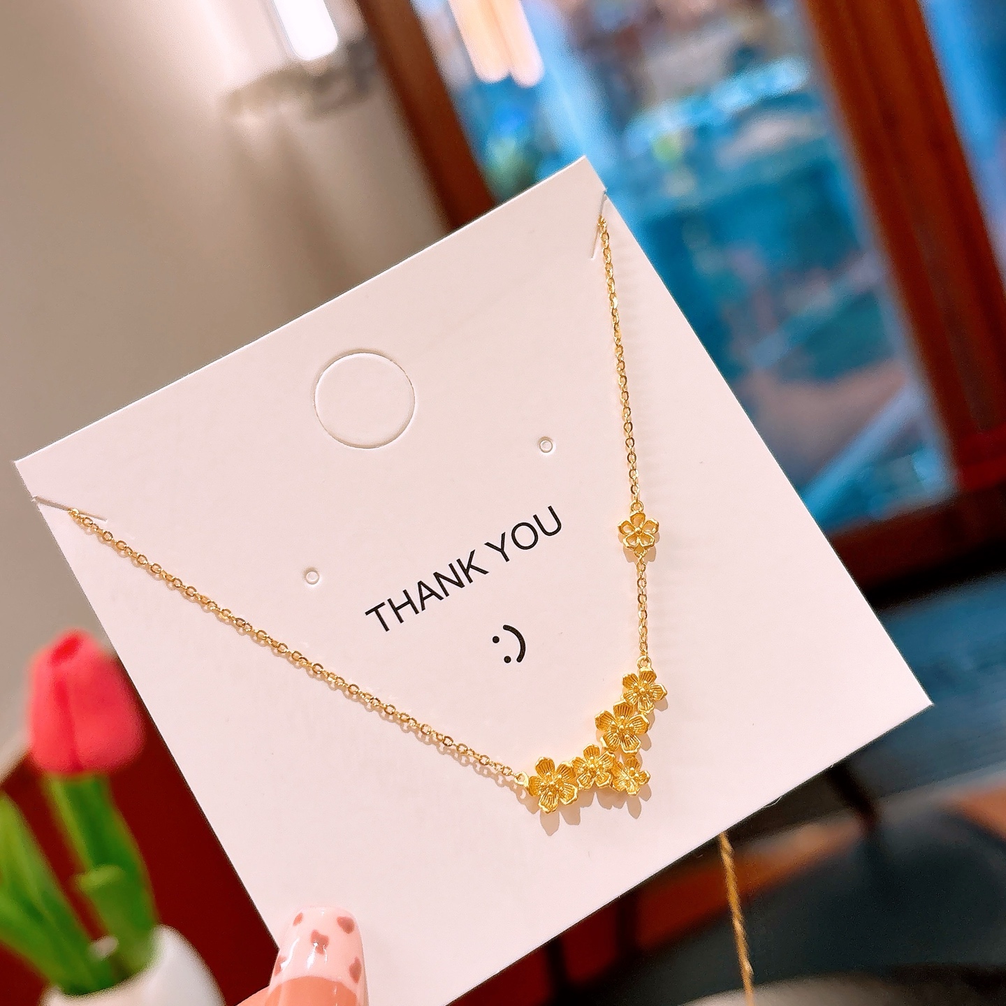 Nickel Free Silver Necklace Delicate Housewarming Gold