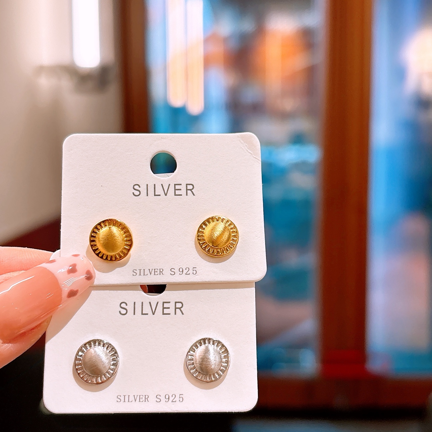 Nickel Free Silver Earrings Fashion Anniversary Gold