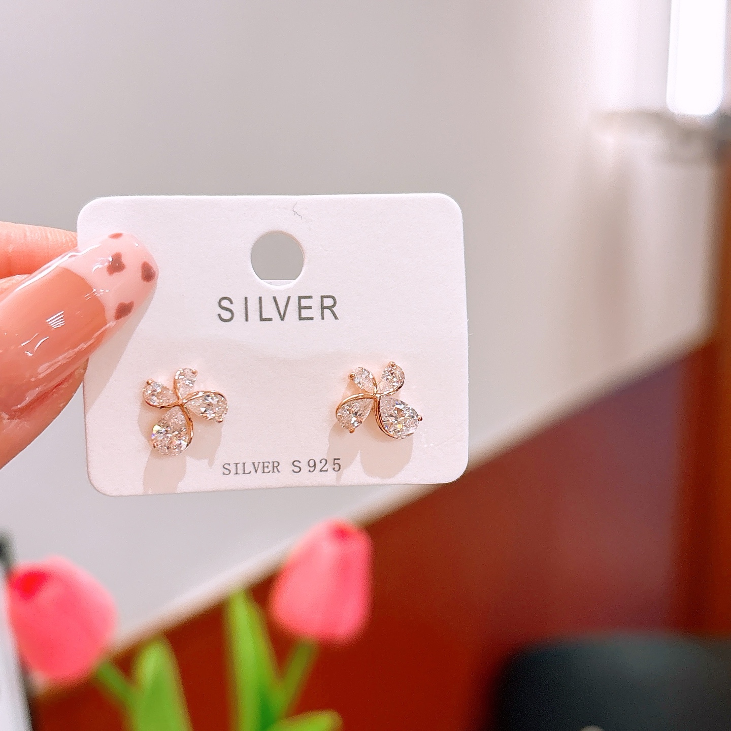 High Polish Silver Earrings Cute Housewarming Silver