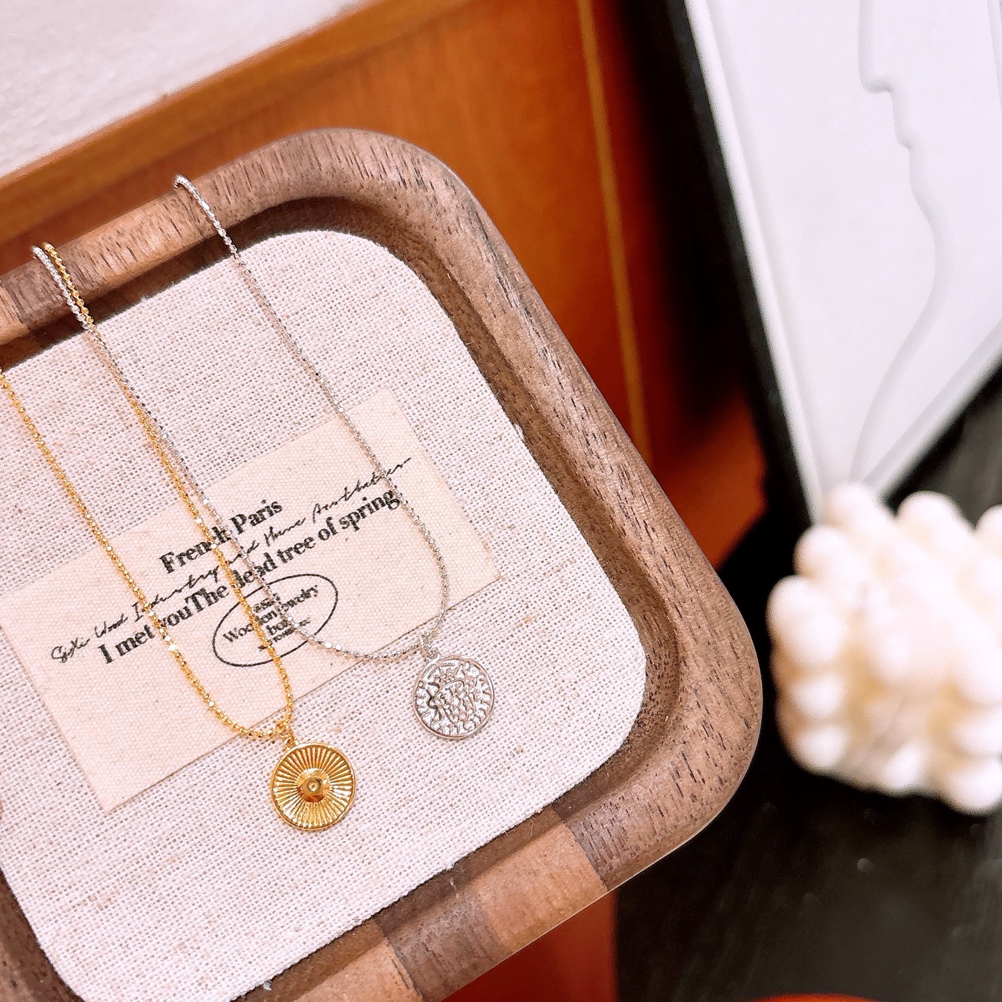 Solid Silver Necklace Dainty Wedding Registration Silver