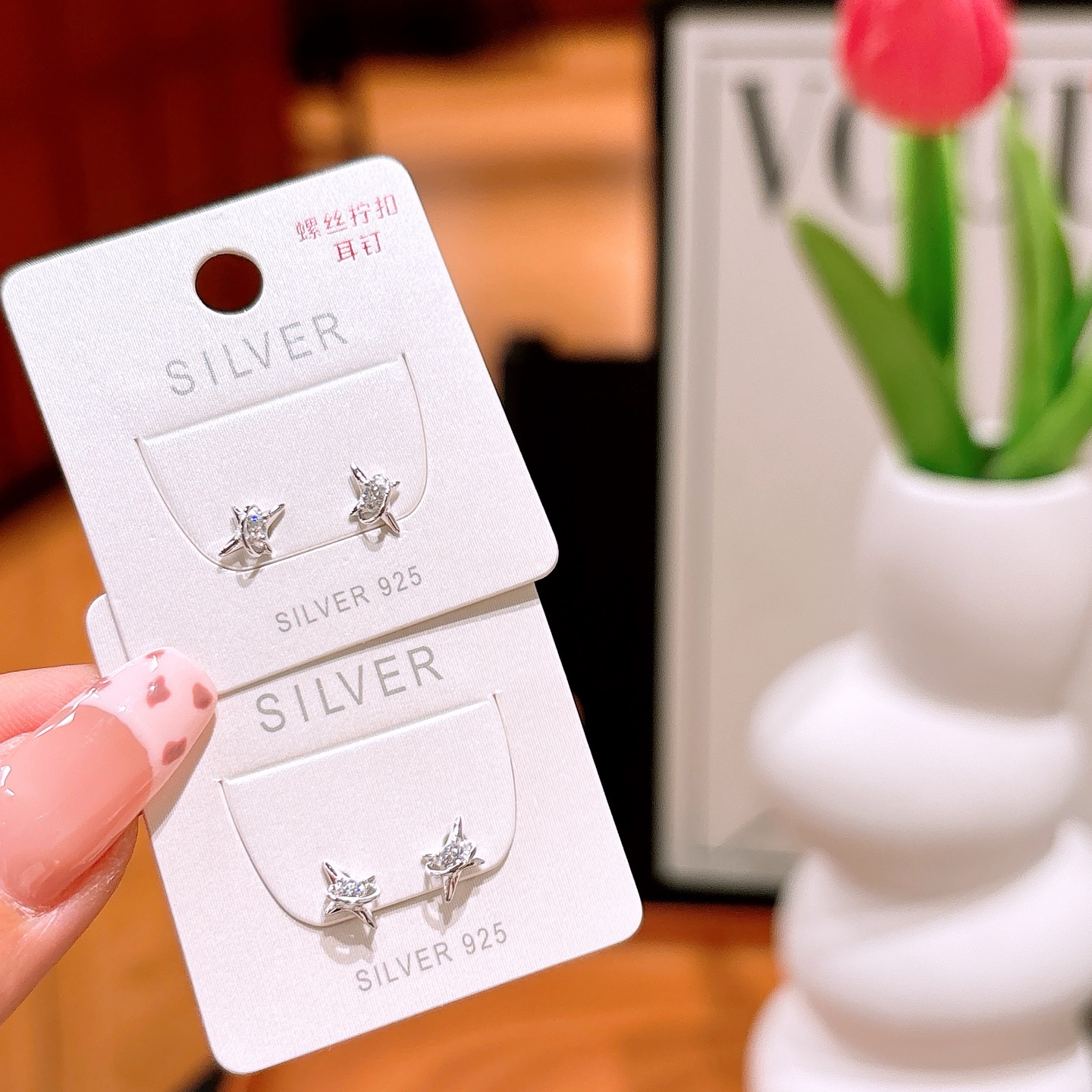 Low Allergy Silver Screw-back Studs Unique Father's Day Silver