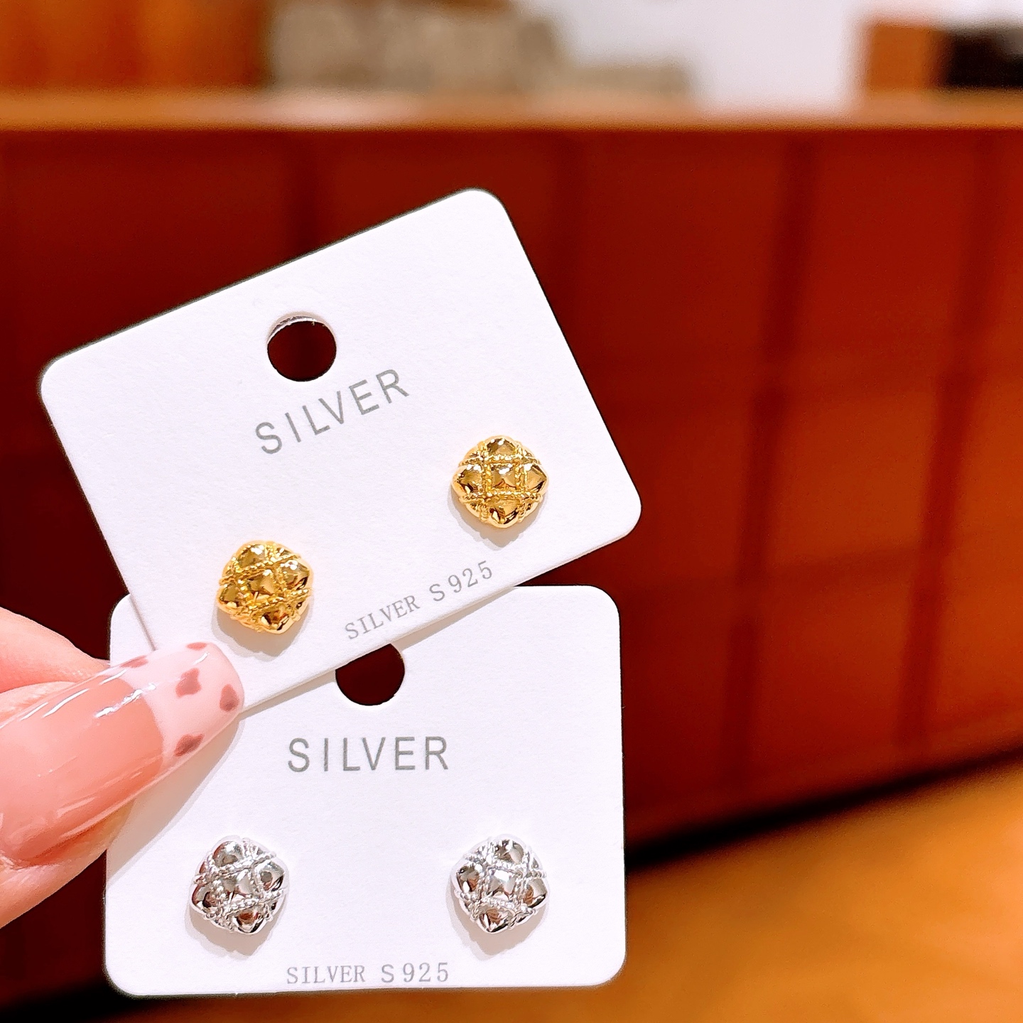 925 Silver Earrings Light Luxury Christmas Silver