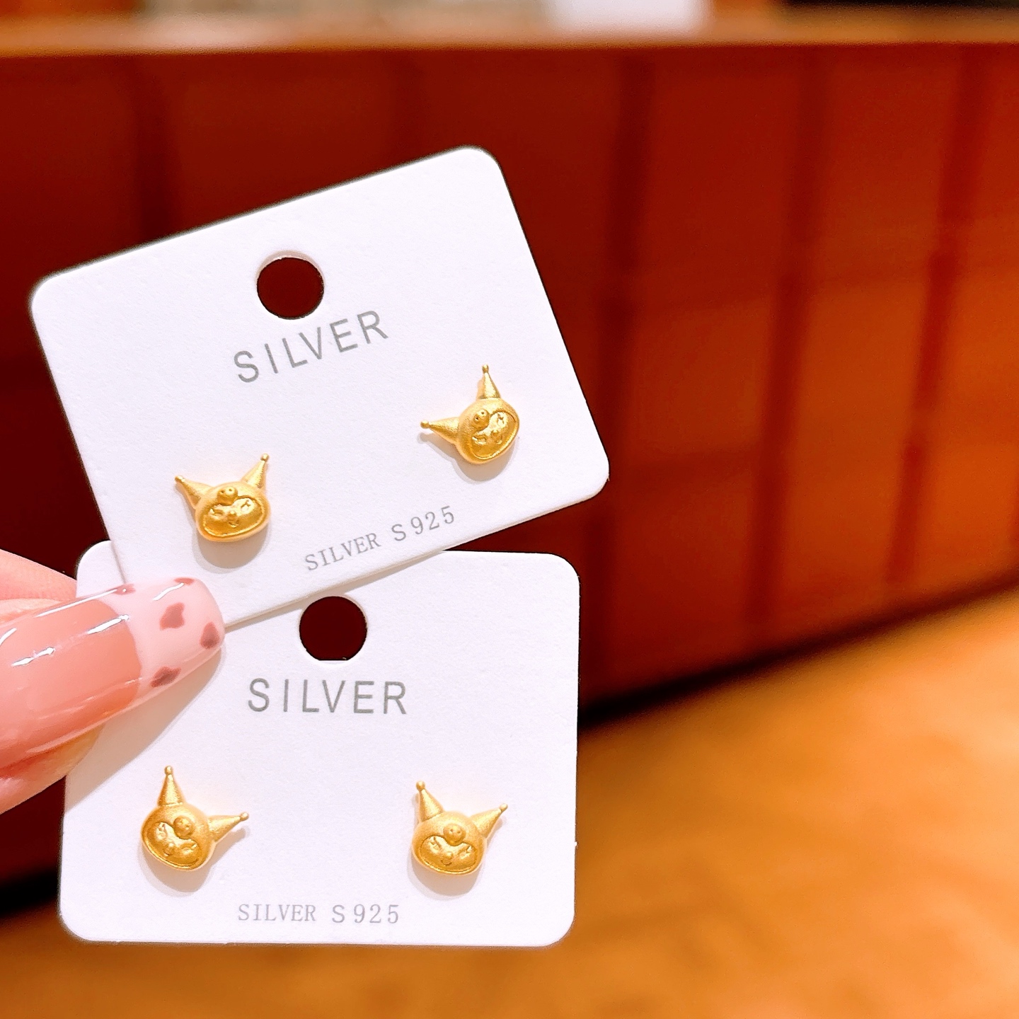 Solid Silver Earrings Ins Style Party Silver