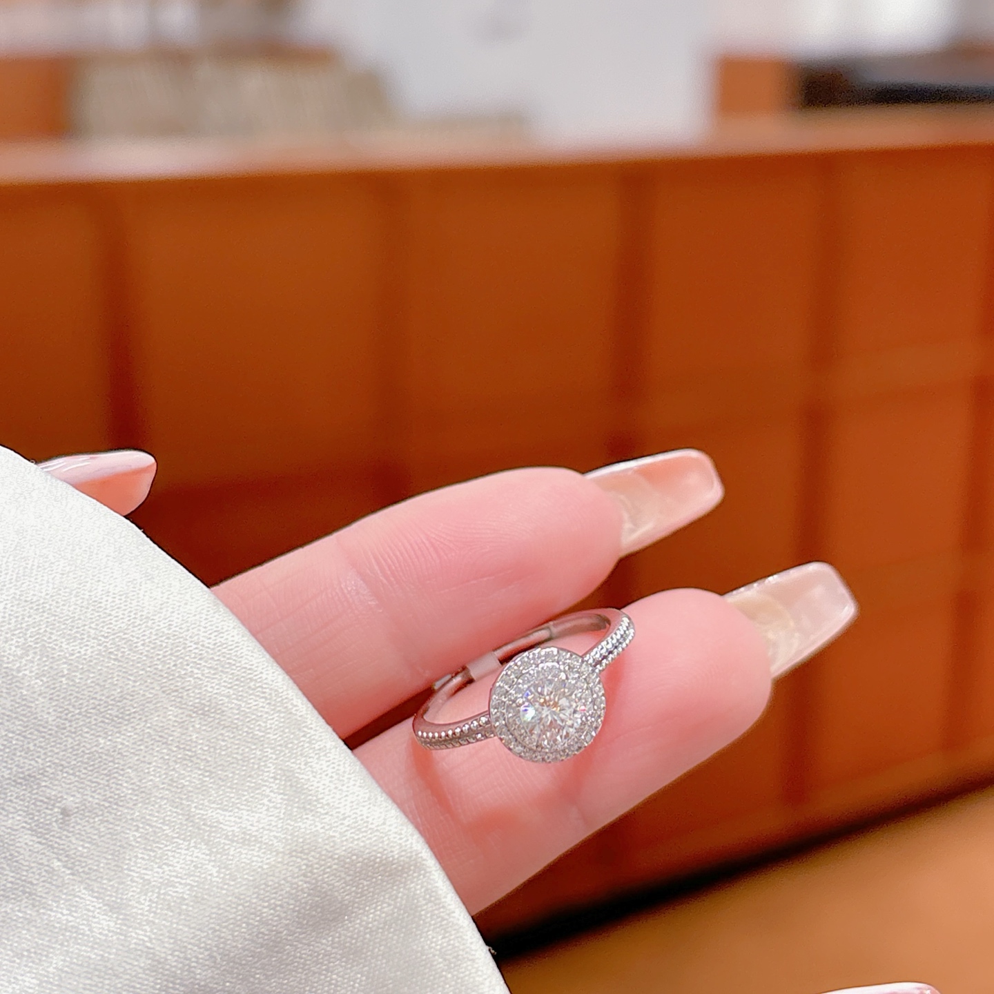 925 Silver Moissanite Ring Fresh Proposal Silver