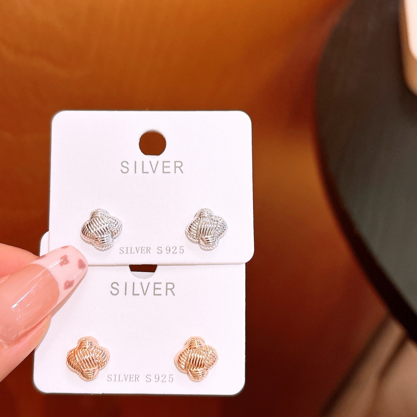 Hypoallergenic Silver Earrings Dainty Teacher's Day Silver