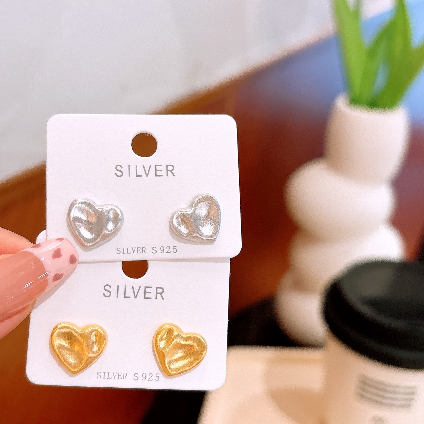 High Polish Silver Earrings Artistic Bestie Gift Silver