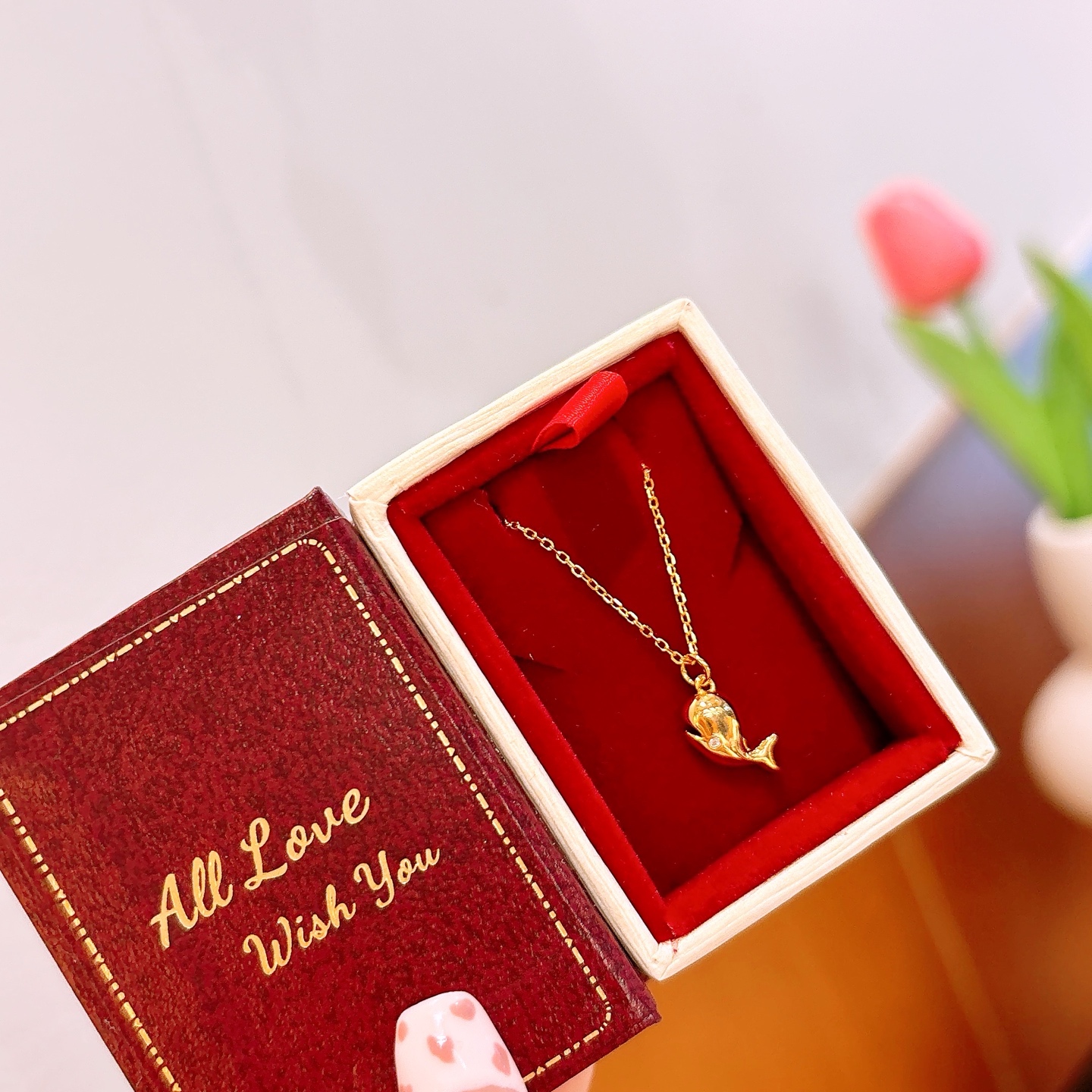 Nickel Free Silver Necklace Girly Valentine's Day Gold