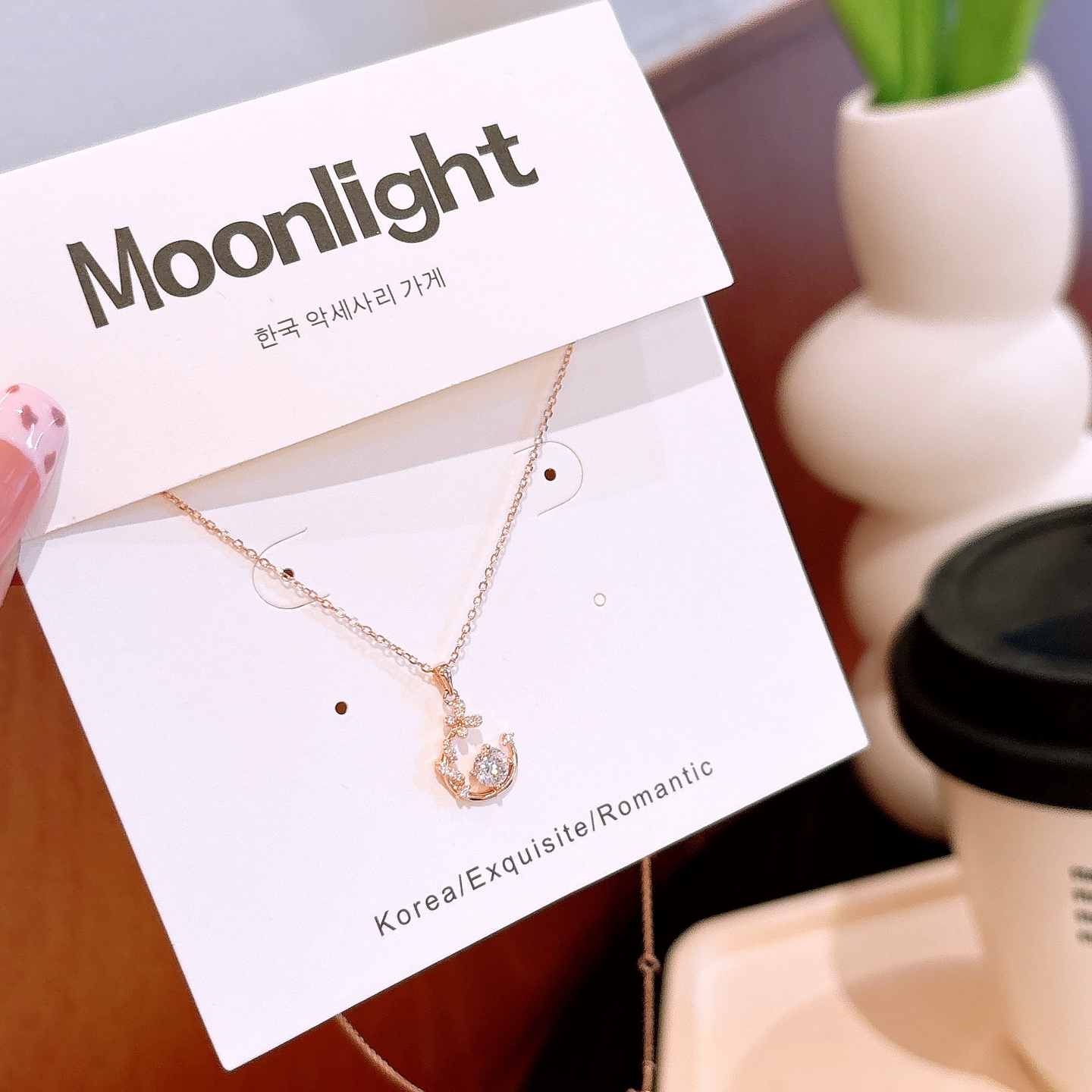 S925 Sterling Silver Necklace Fresh Engagement Gold